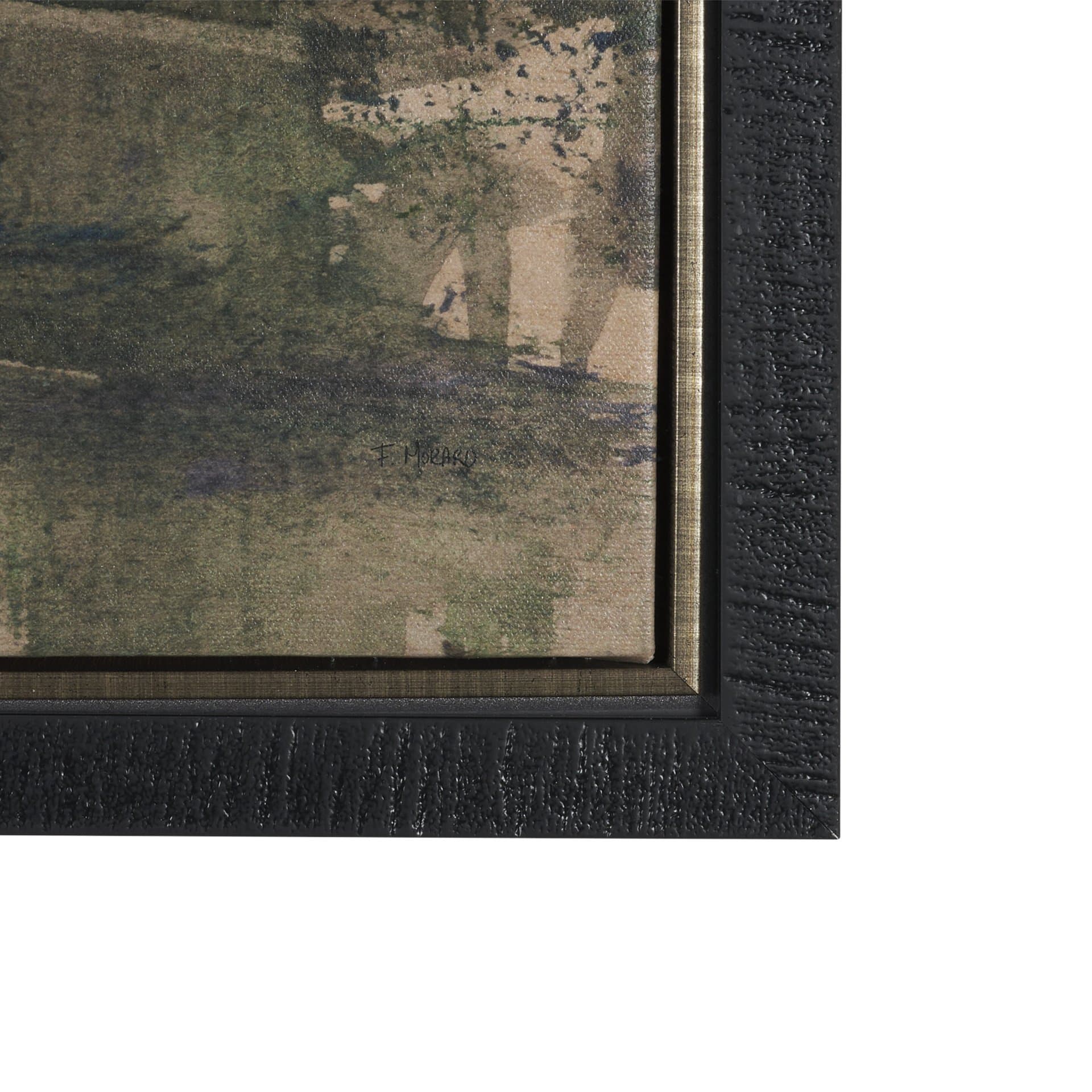 Twilight by Mercana Studio Hand-Embellished Textured Framed Canvas Artwork — product photograph
