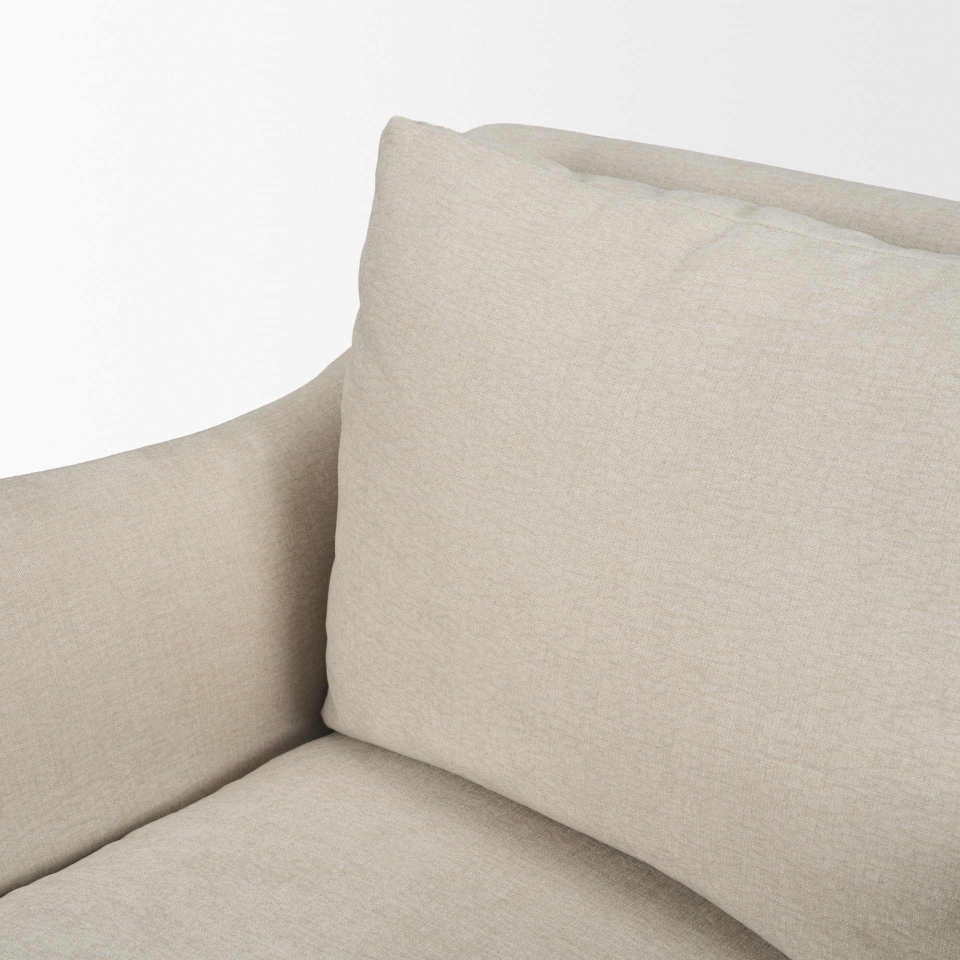 Ellington Slipcovered Slope Arm Swivel Swivel Accent Chair | Cream Fabric — product photograph