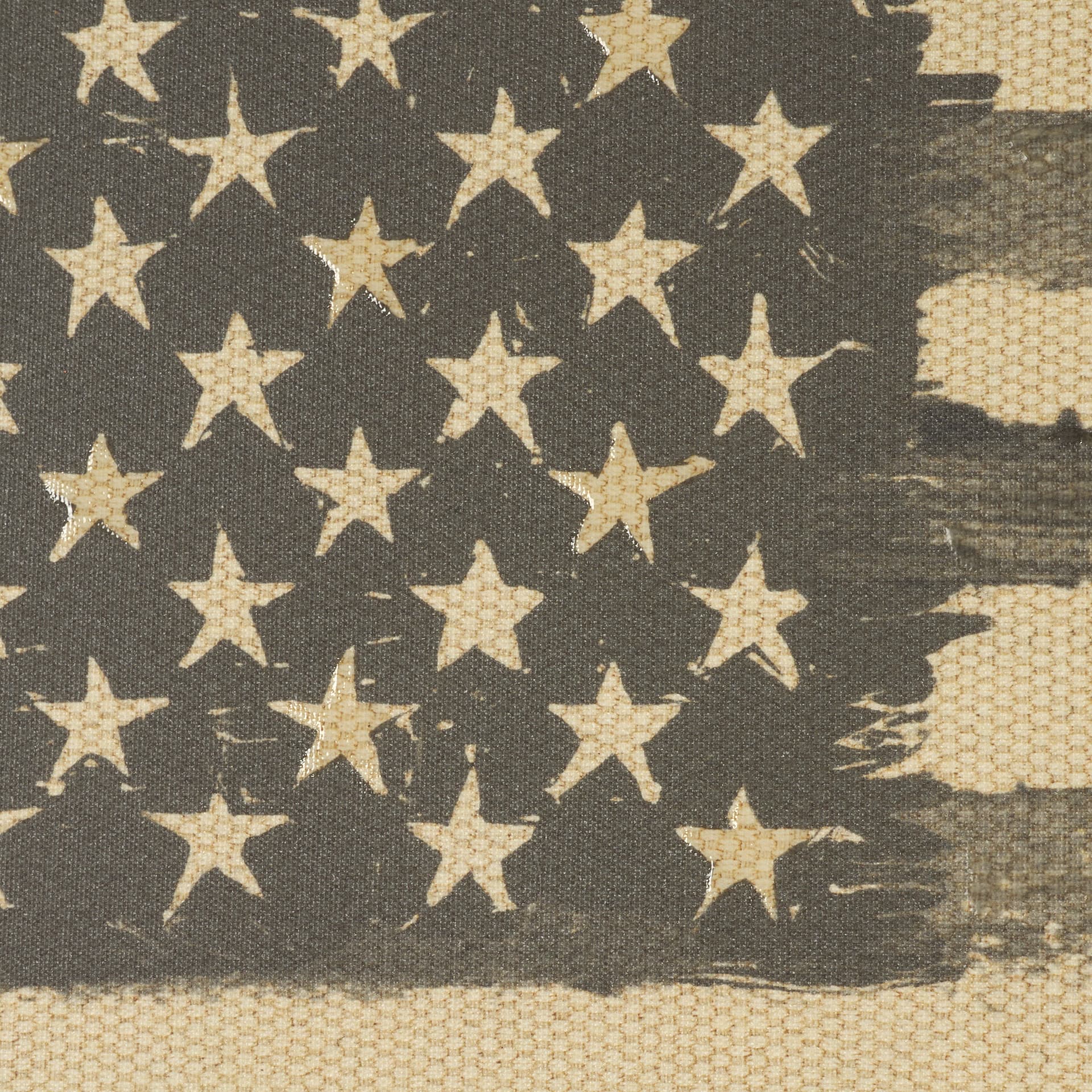 Stars & Stripes by Mercana Studio Hand Embelished Textured Framed Artwork Matted under Glass — product photograph