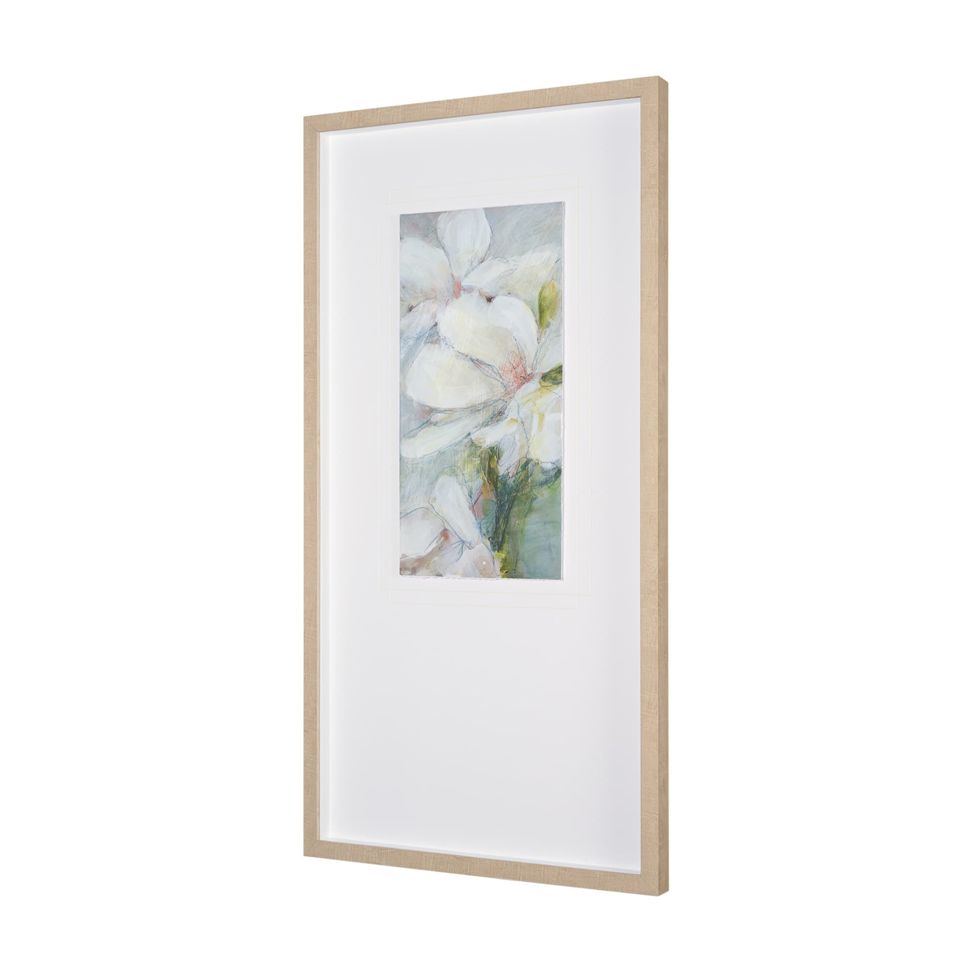 Aromatic Magnolia by Mercana Studio a Hand Embellished Framed Art Print Matted under Glass — product photograph