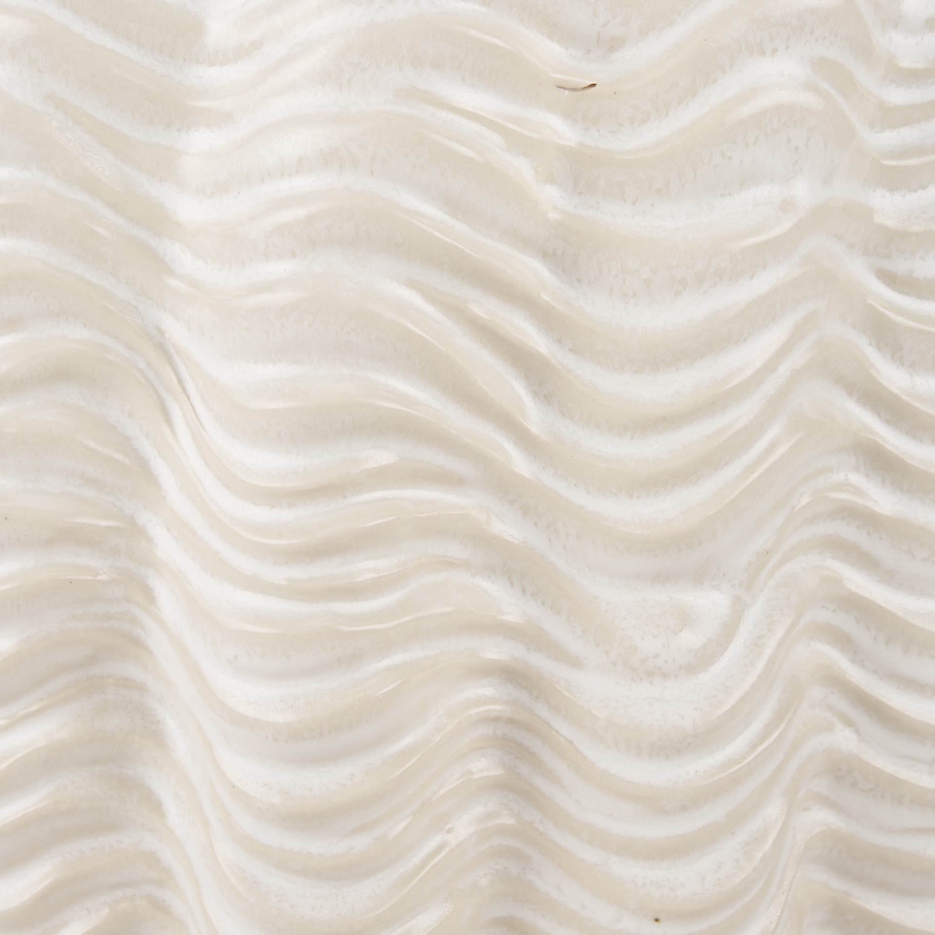 Velia Short Seashell Sculptural Cream Glazed Ceramic Vase — product photograph