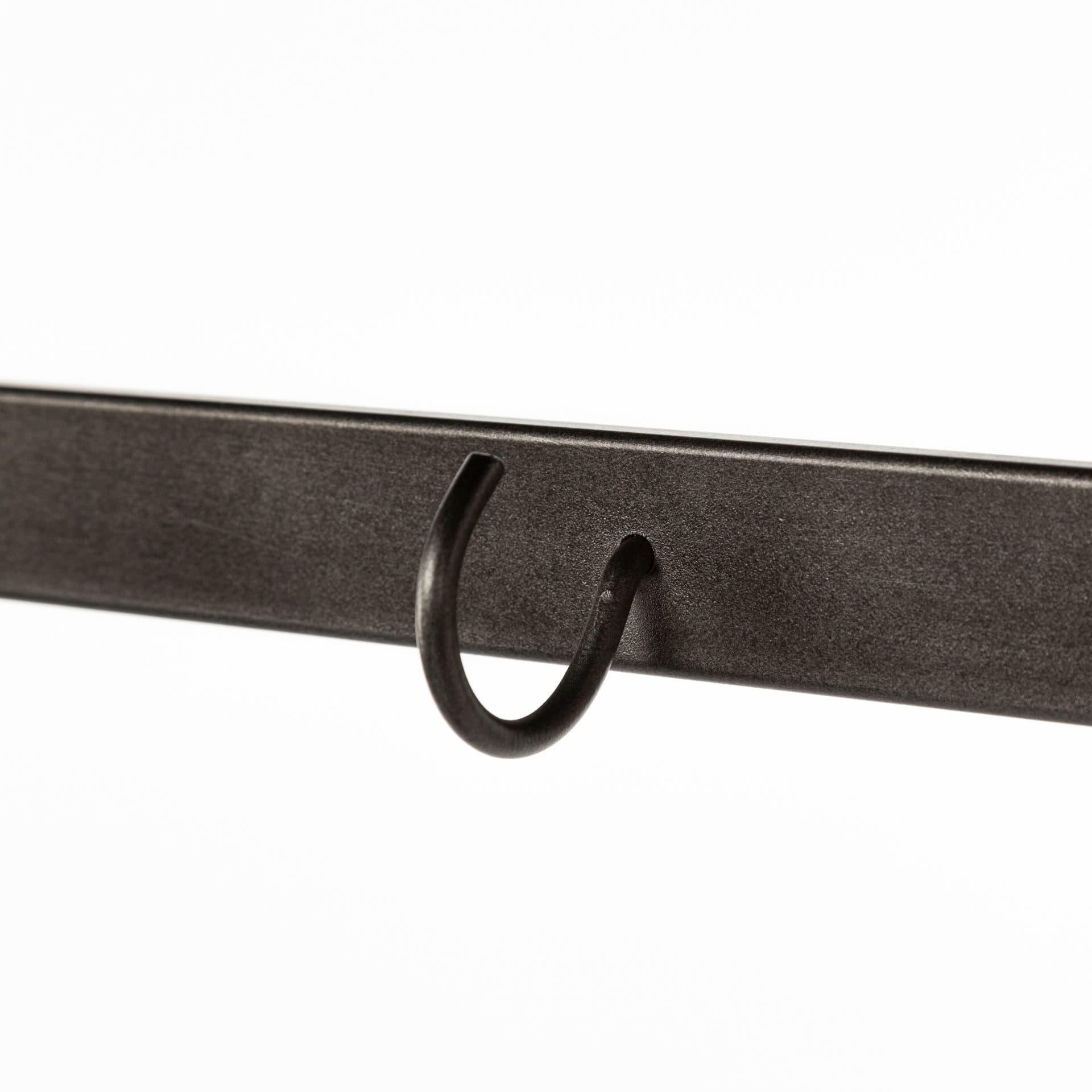 Carell 31L x 18W Black Metal And Wood Shelf Hall Tree — product photograph