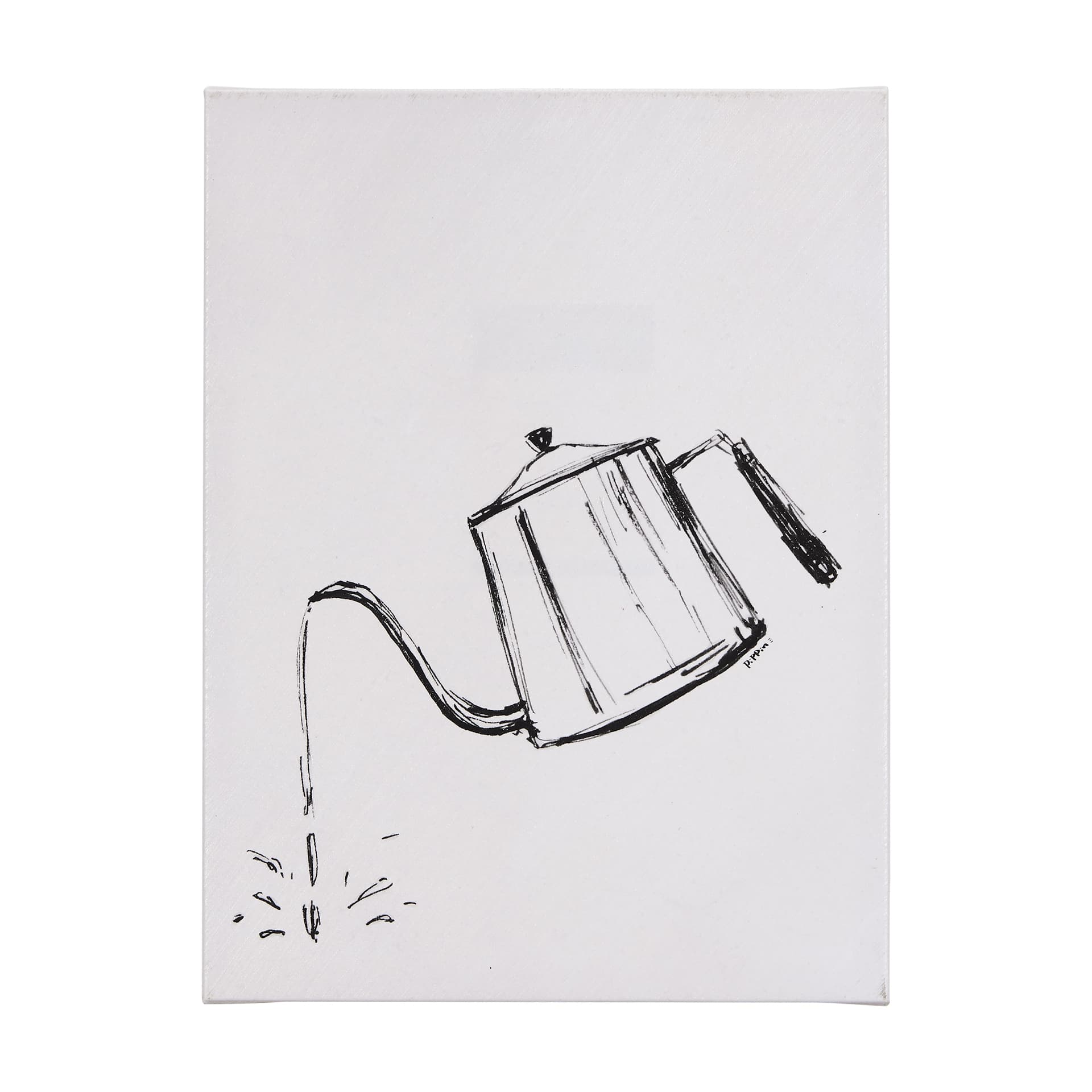 Gooseneck Kettle by Mercana Studio a Hand Embellished Textured Canvas — product photograph