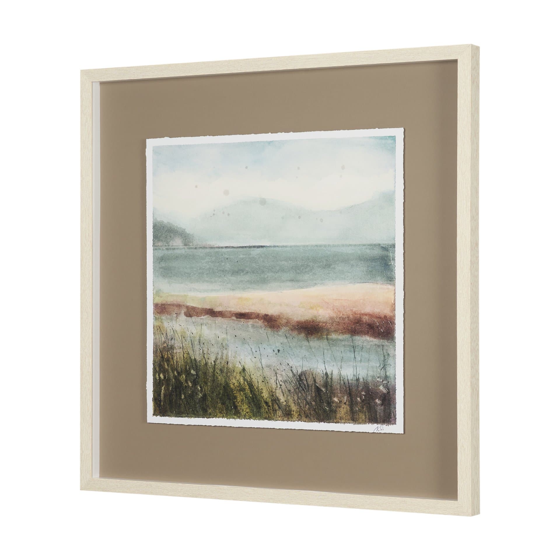 Shoreline Beauty III by Mercana Studio Hand Embelished Framed Artwork Matted under Glass — product photograph