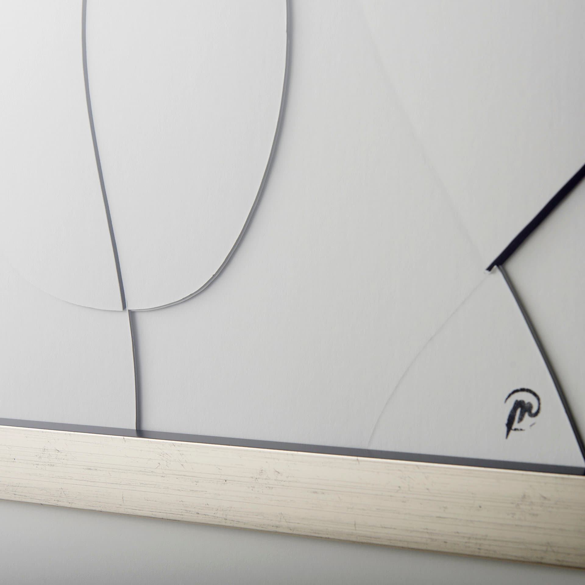 Geometry Experiment II by Studio M a handmade Original Framed Artwork under Glass — product photograph