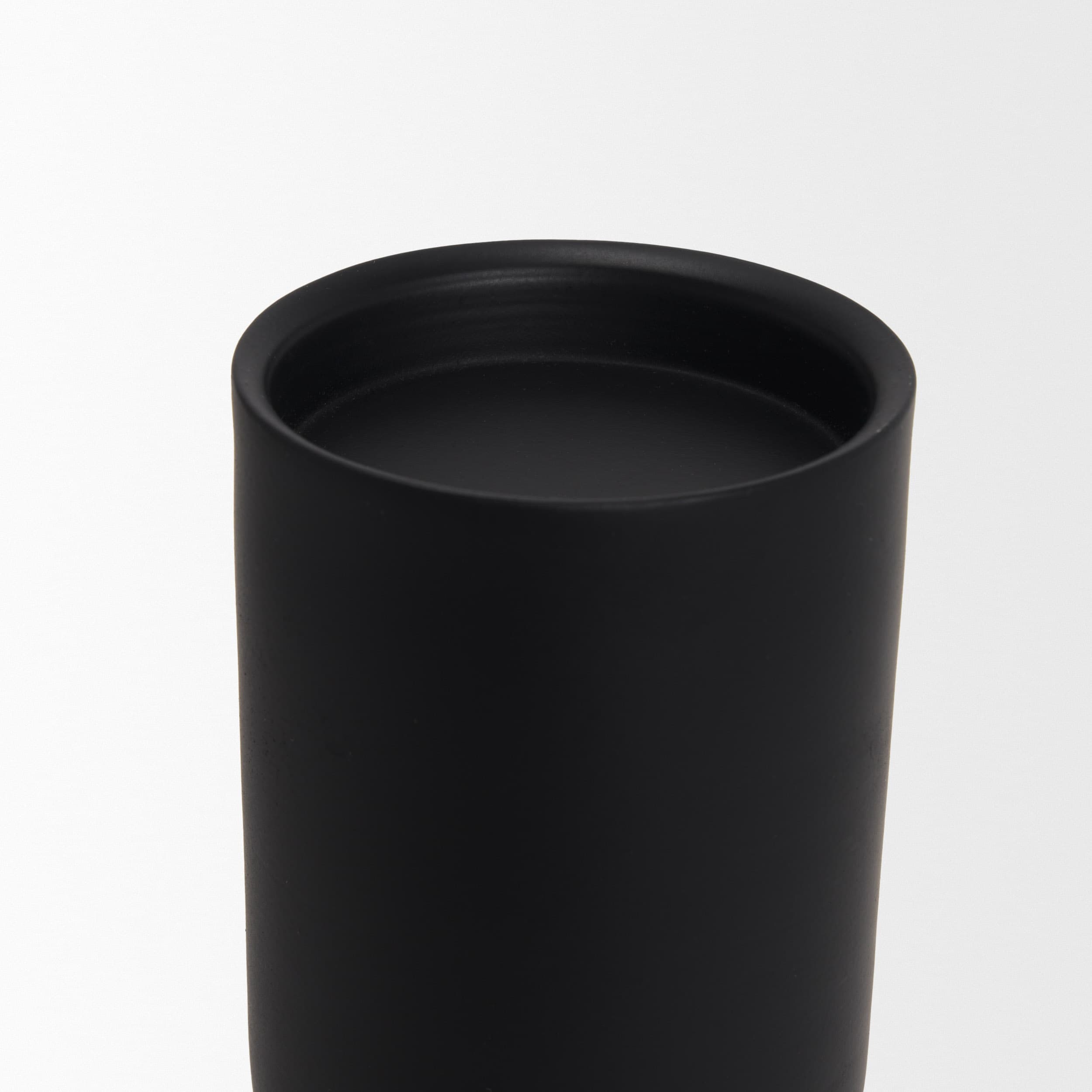 Qamra Medium Black Metal Pillar Candle Holder — product photograph