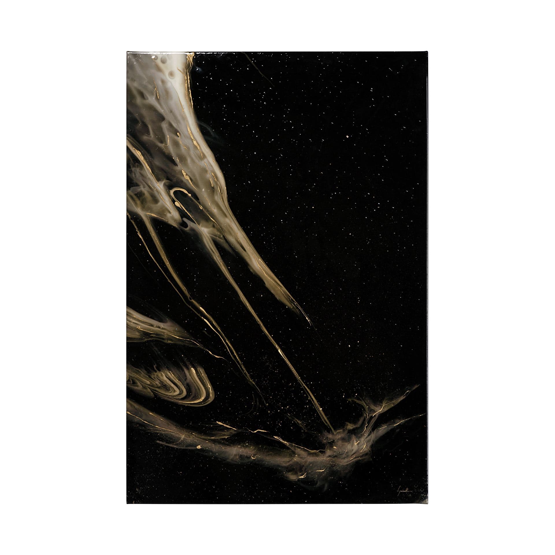 Greek Pitch III by Gabrielle Campbell a Hand Embellished Textured Canvas — product photograph