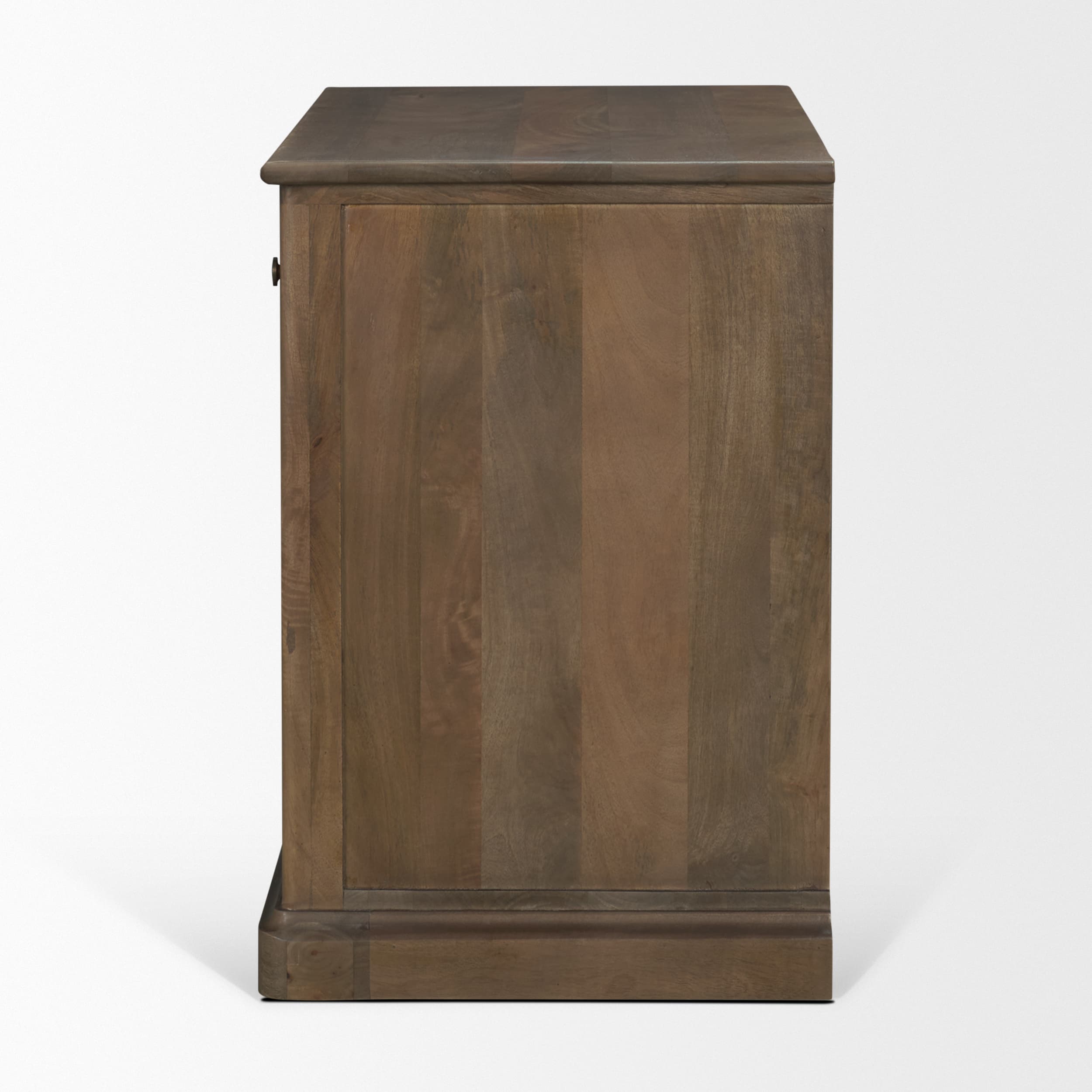 Baron Dark Brown Solid Wood w/ Antique Knobs 2-Door Accent Cabinet — product photograph