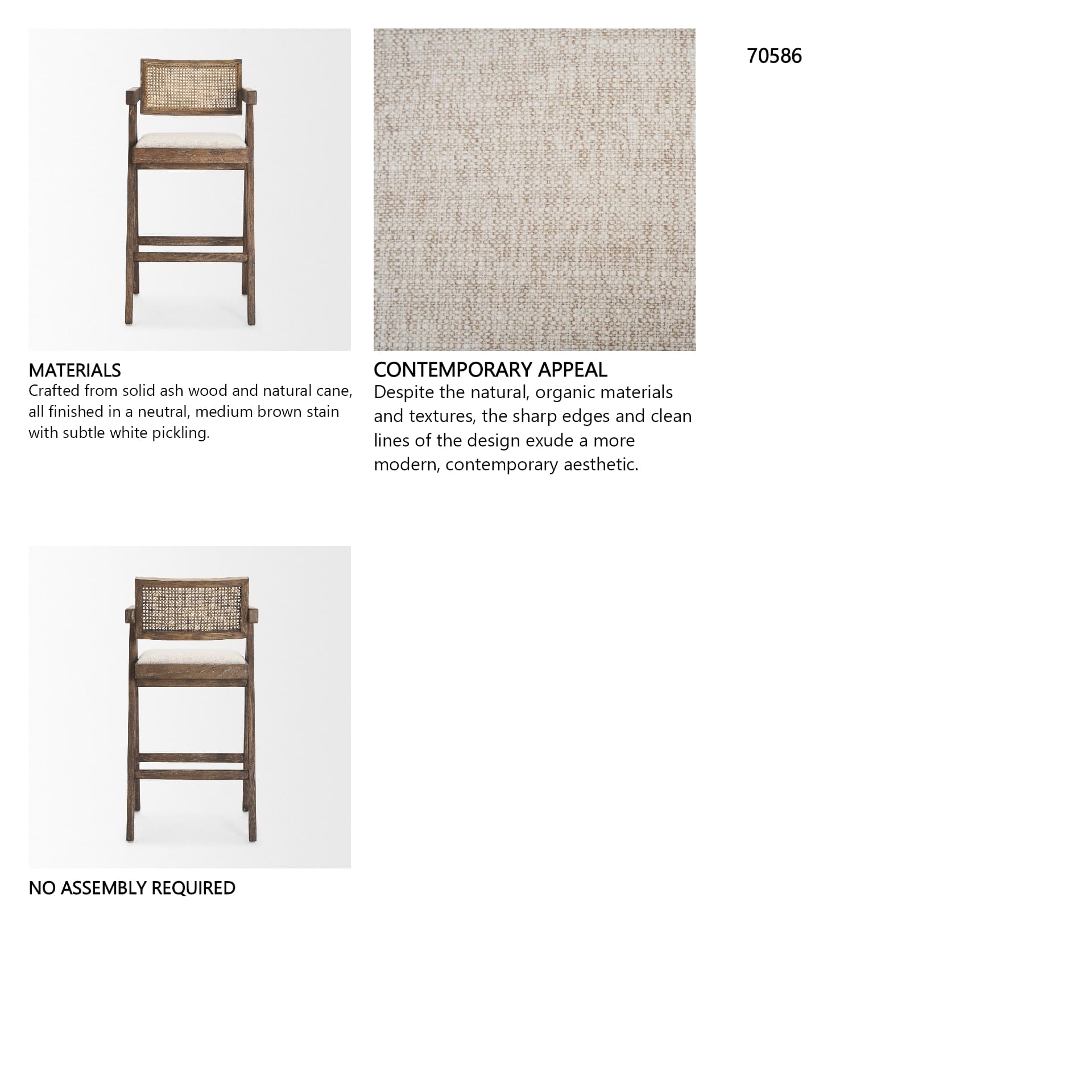 Indie Low Back 29.5in Seat Bar Stool | Medium Brown — product photograph