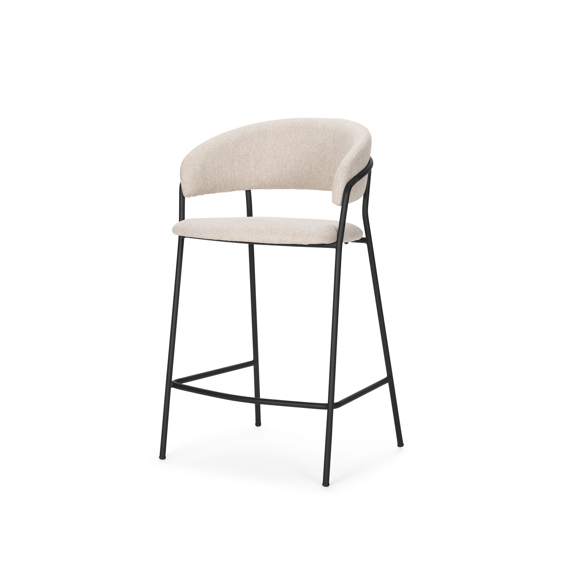 Carolyn Open Back 25.9in Seat Counter Stool | Oatmeal — product photograph