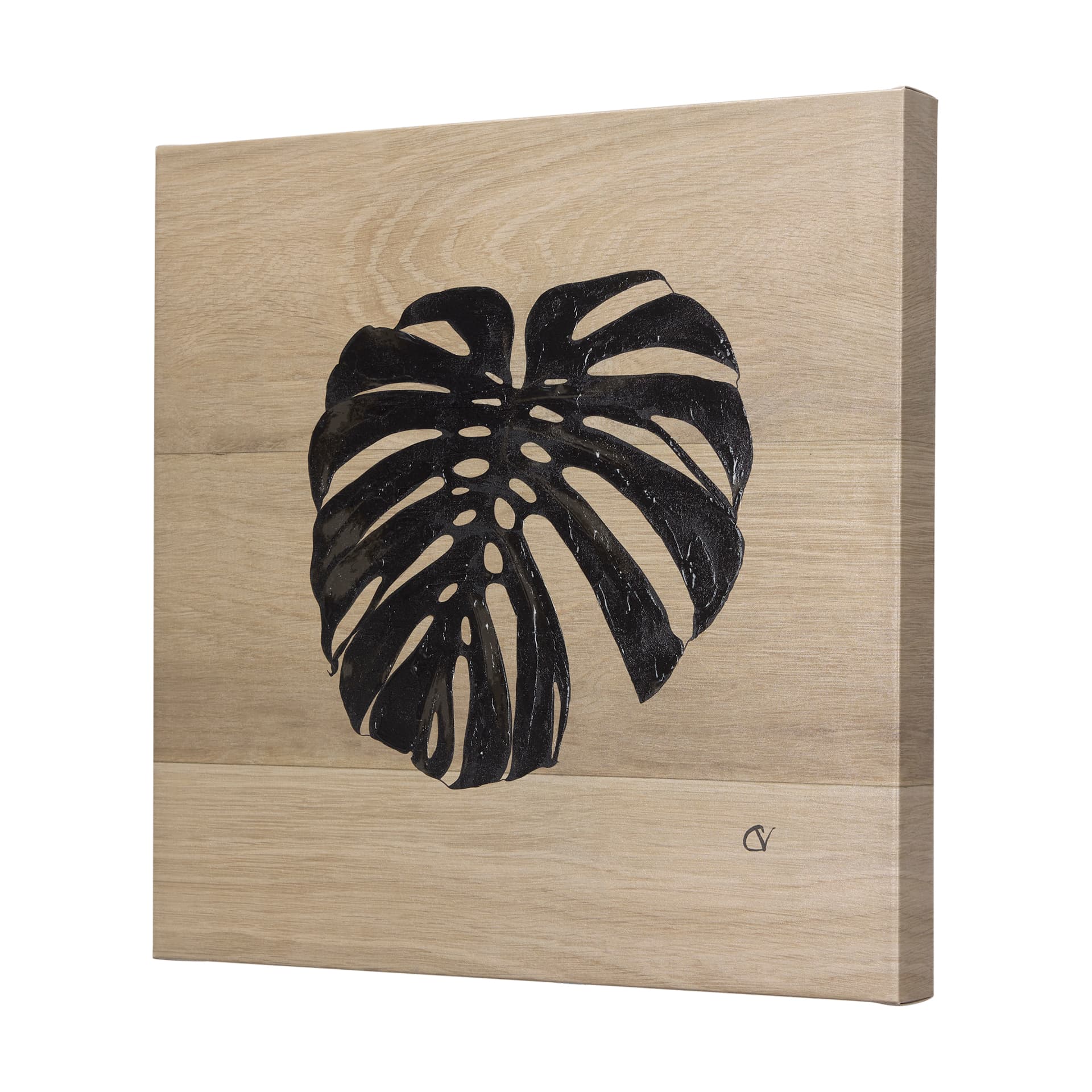 Tropical Leaf I by Mercana Studio a Hand Embellished Textured Canvas — product photograph