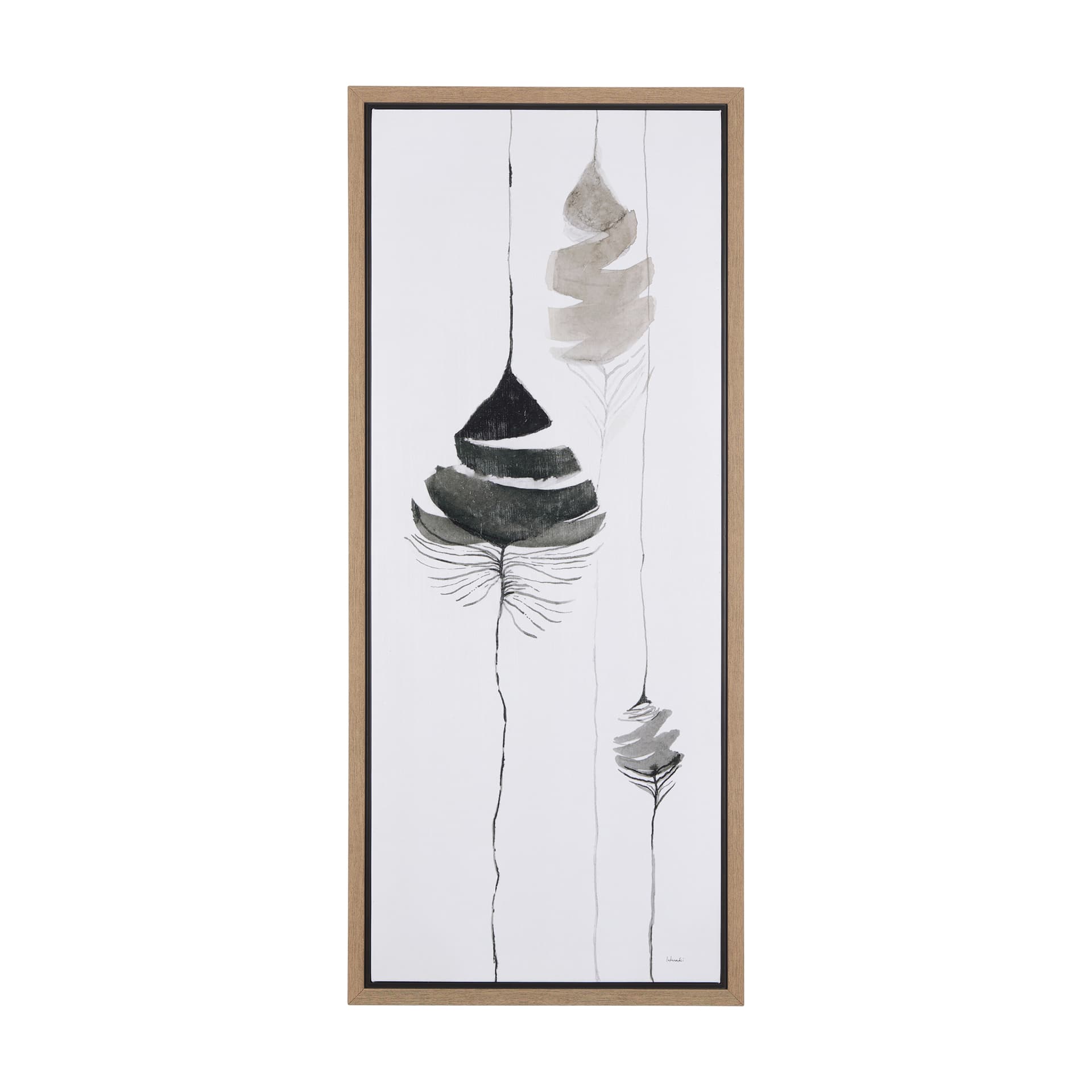 Rain of Leaf II by Mercana Studio a Hand Embellished Textured Framed Canvas — product photograph