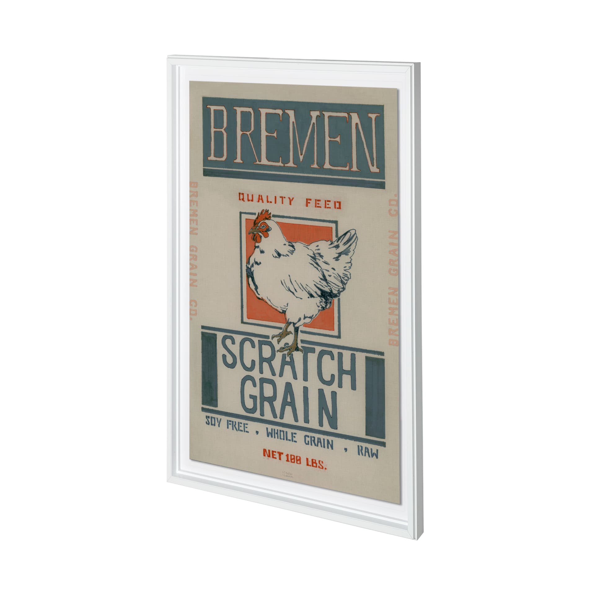 Farm Sacks I by Halle Rakka a Hand Embellished Textured Framed Art Print Matted under Glass — product photograph
