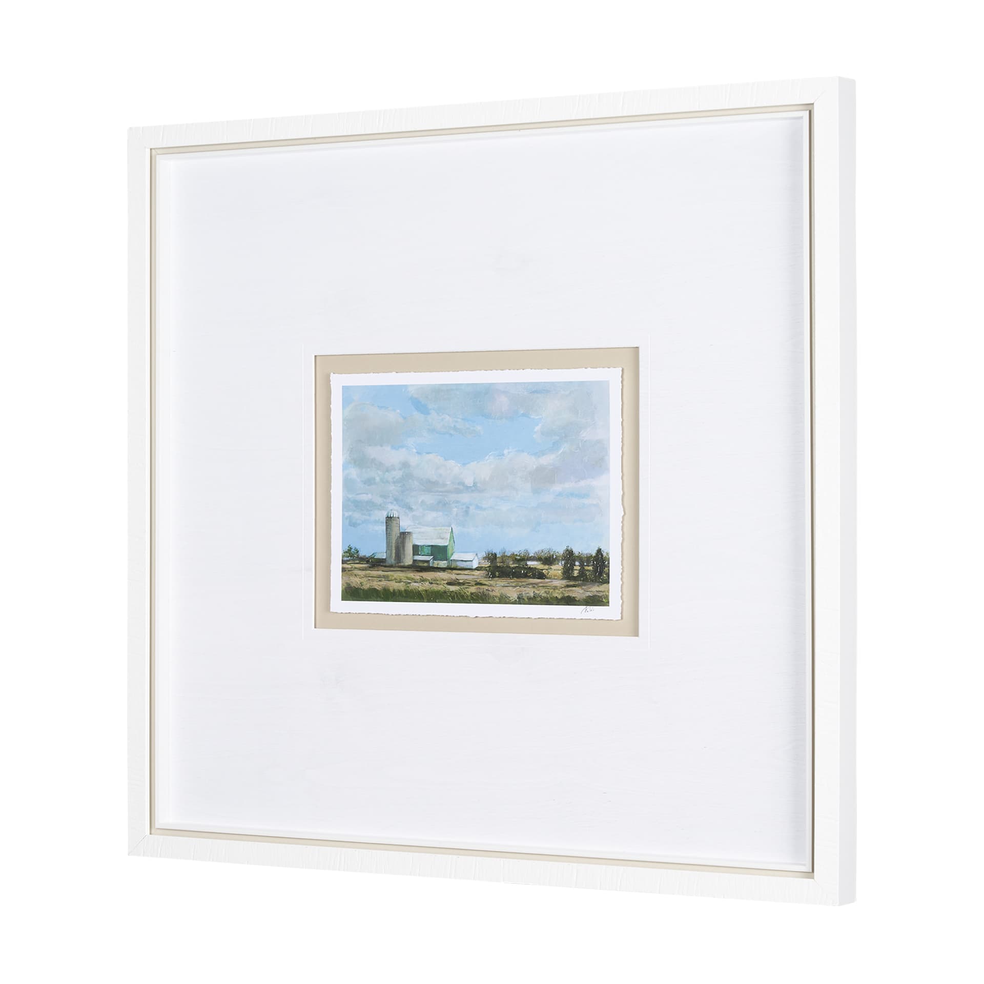 Driving With Mary I by Mercana Studio Hand Embellished Textured Framed Art Print Matted under Glass — product photograph