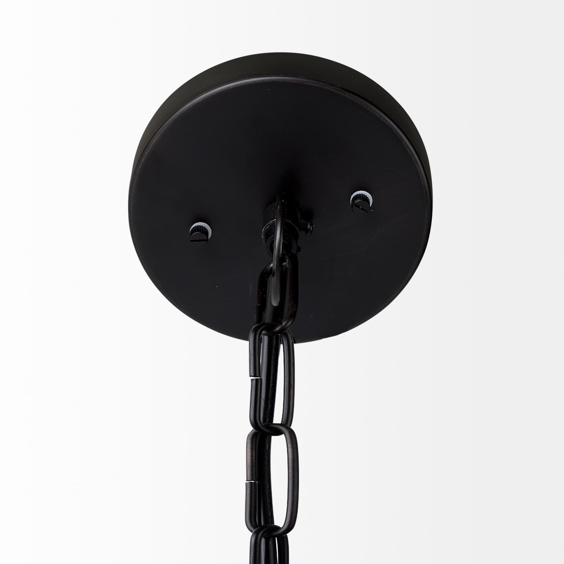 Leighton II 15x20 Black Metal Spherical Pendant Light — product photograph