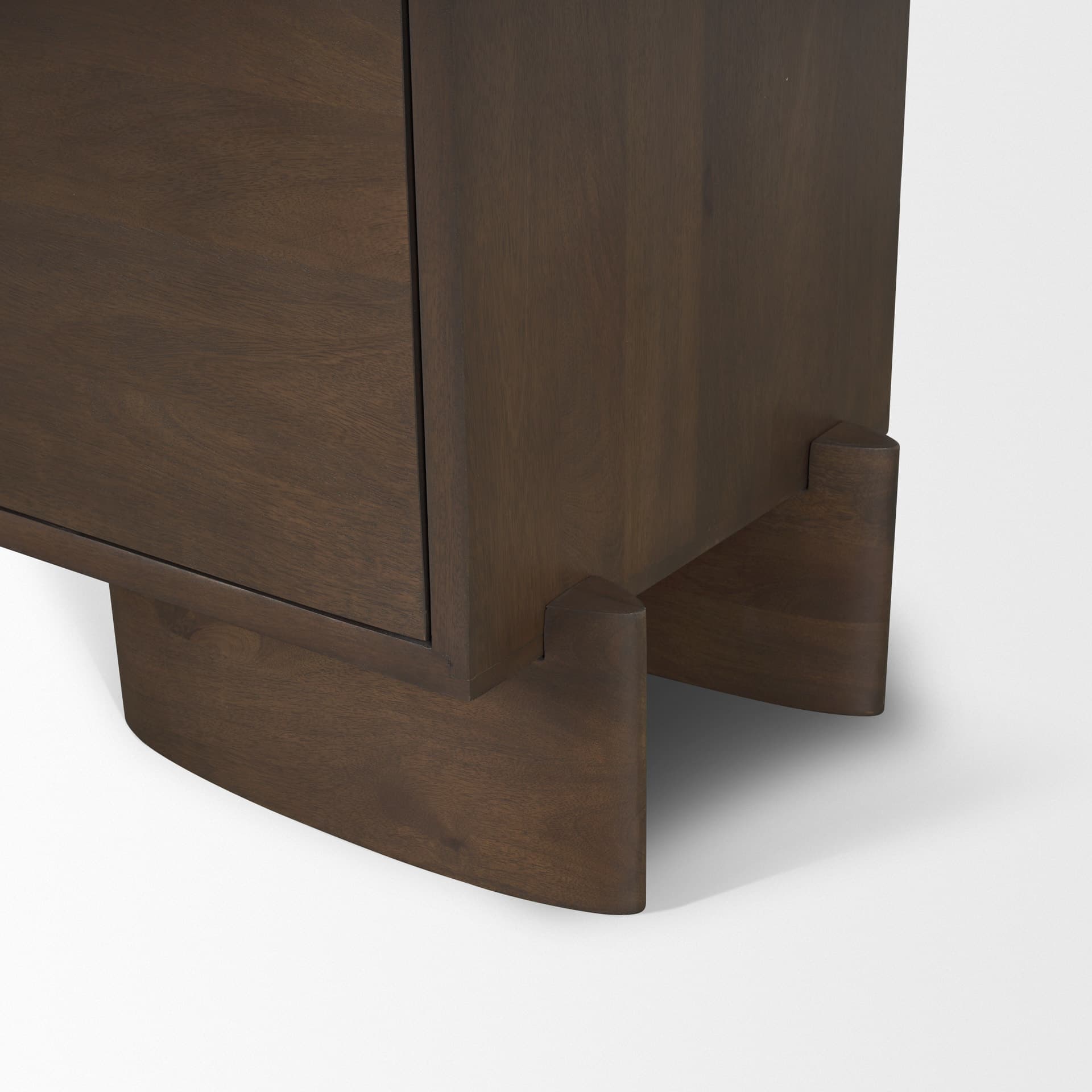 Jonan Dark Brown Wood w/ Dark Aged Brass 2 Door 3 Drawer Sideboard — product photograph