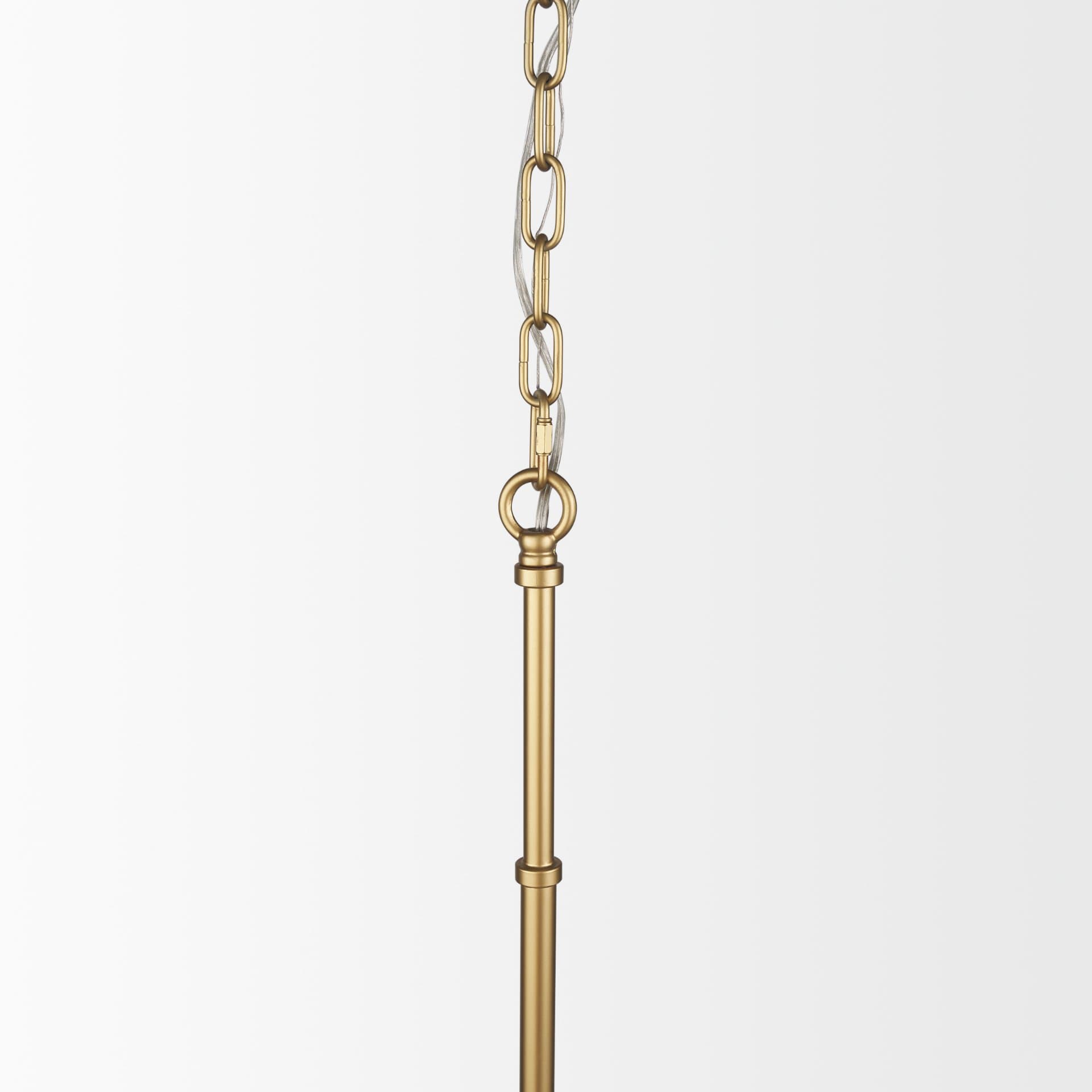 Edie Brushed Gold Metal w/ Frosted Glass Globe 1-Light Pendant — product photograph