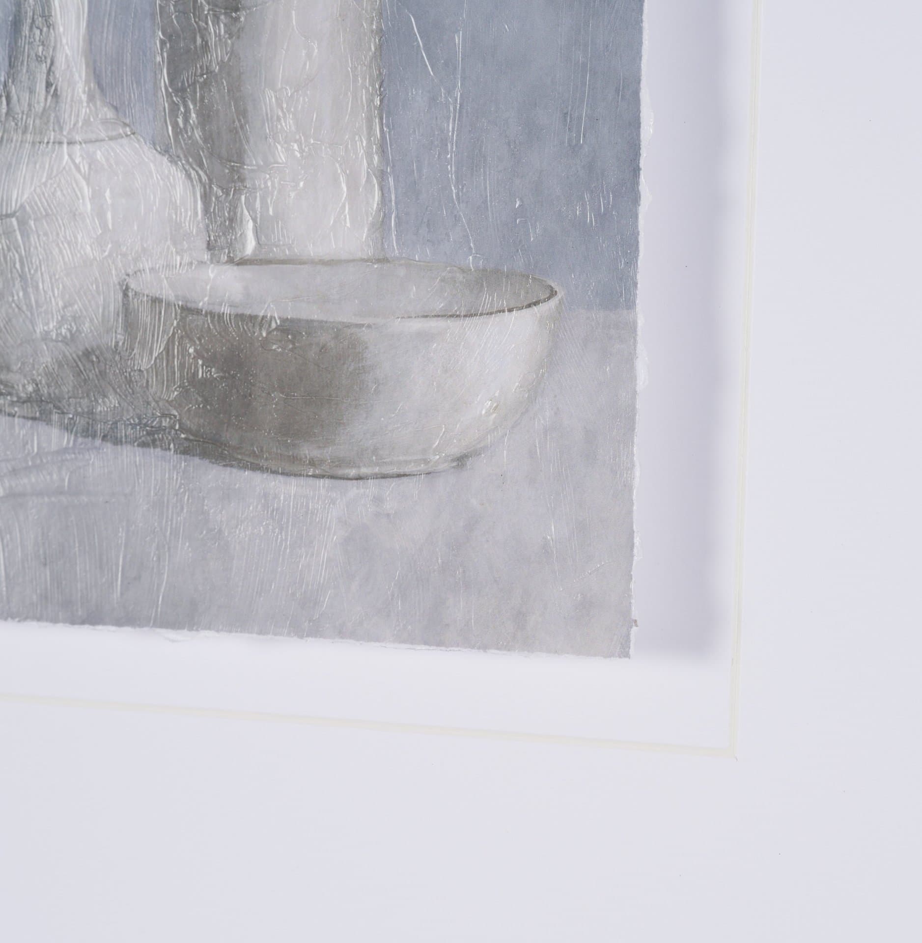 Studies in White and Ash: Study IV by Mercana Studio Textured Framed Artwork Matted under Glass — product photograph