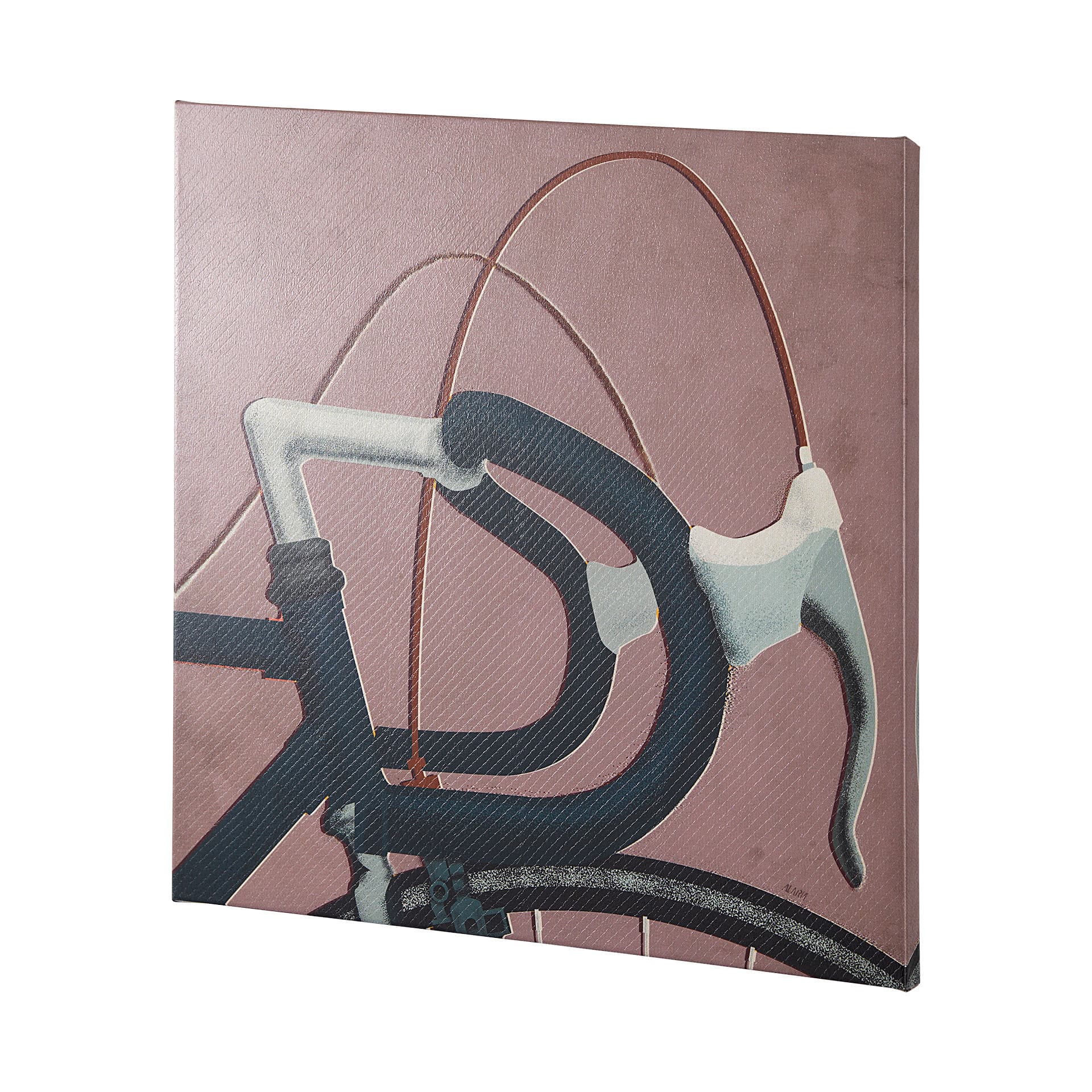 Bike Handle Pink by Alarm a Hand Embellished Textured Canvas — product photograph
