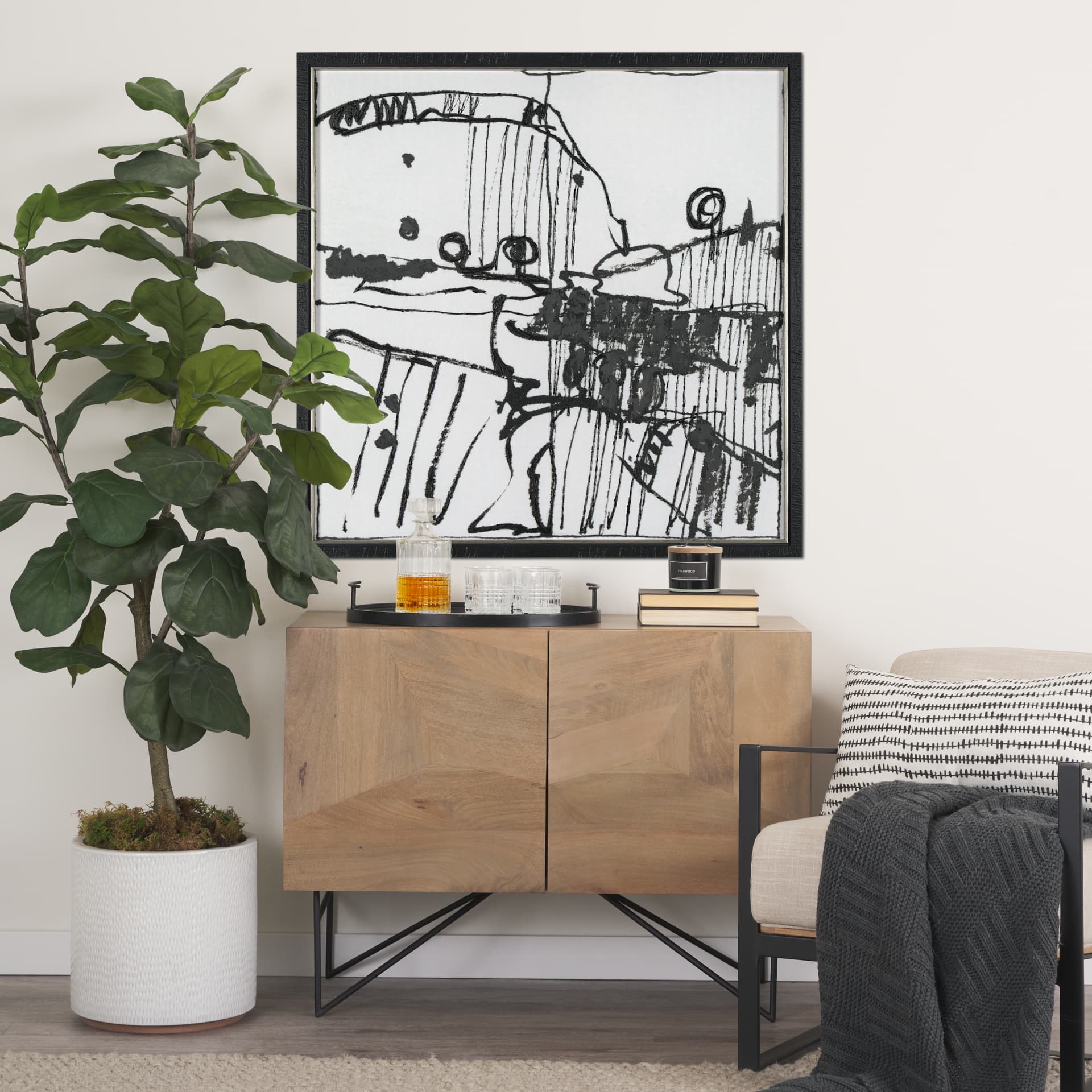 Lost Treasure Map I by Mercana Studio a Hand Embellished Textured Framed Art Print — product photograph