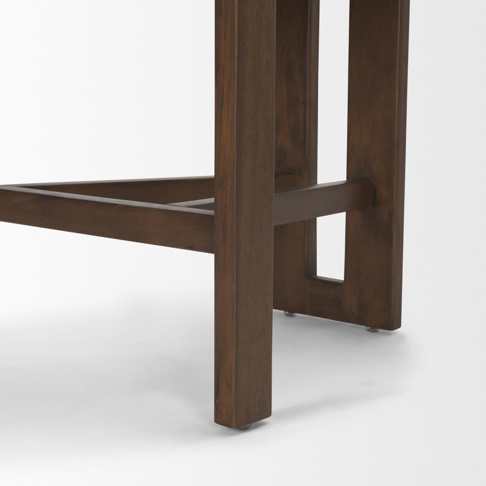 Tribeca Open Back 36.5in Seat Counter Stool | Cream Fabric w/ Wood — product photograph