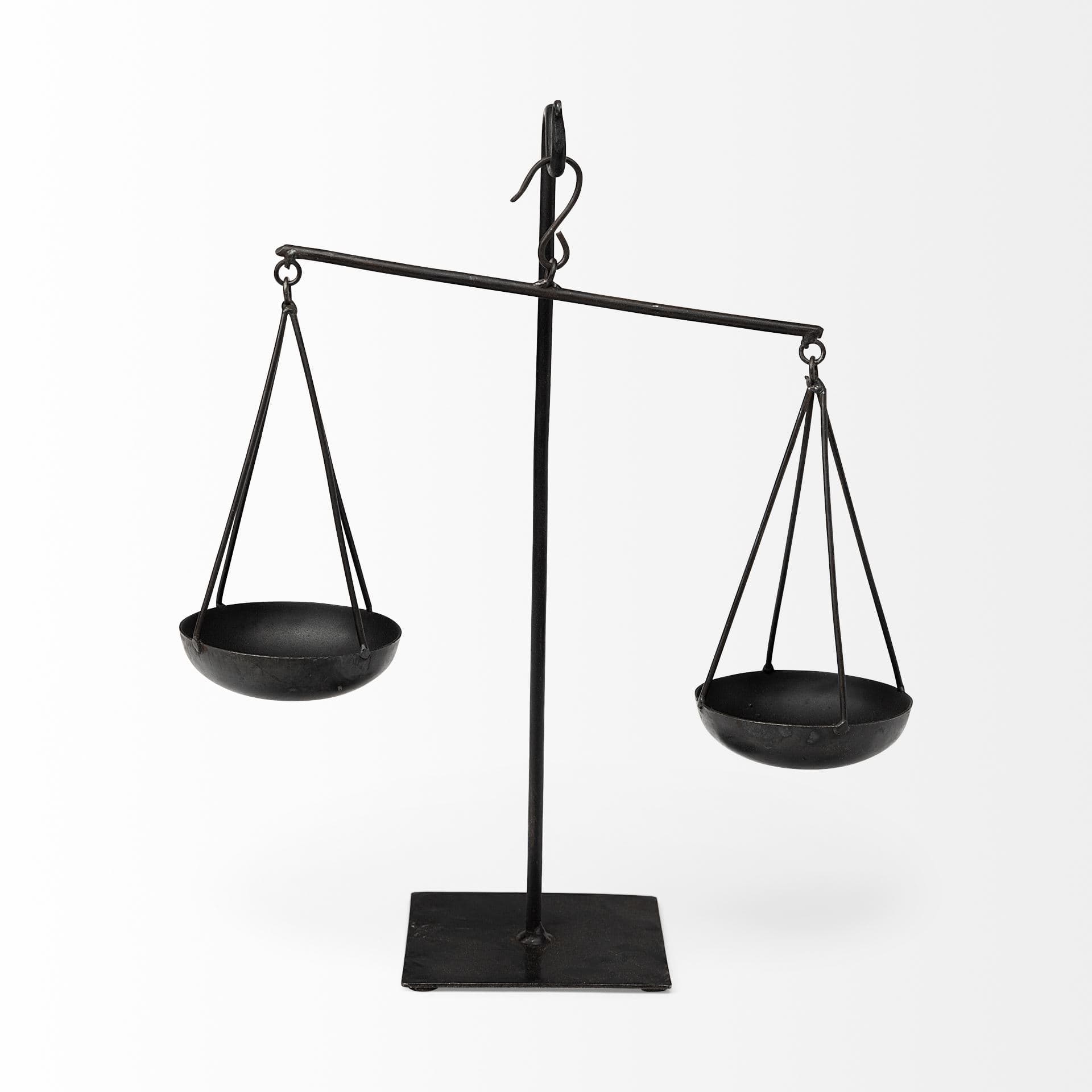 Ellis 10L x 4W Black Metal Vintage Inspired Weighing Scale — product photograph