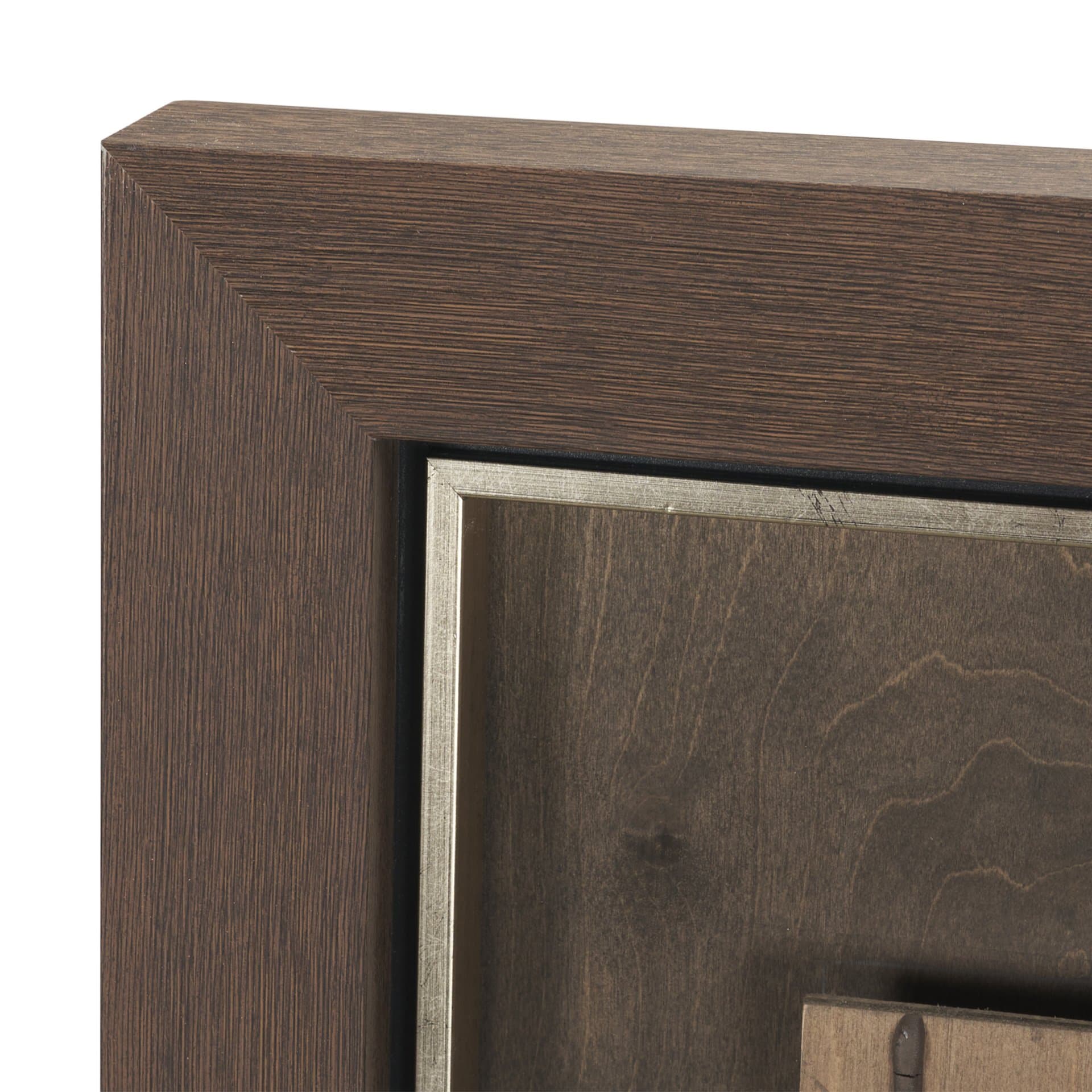 Timber Mosaic IV by Mercana Studio Handmade Original Framed Artwork Matted — product photograph