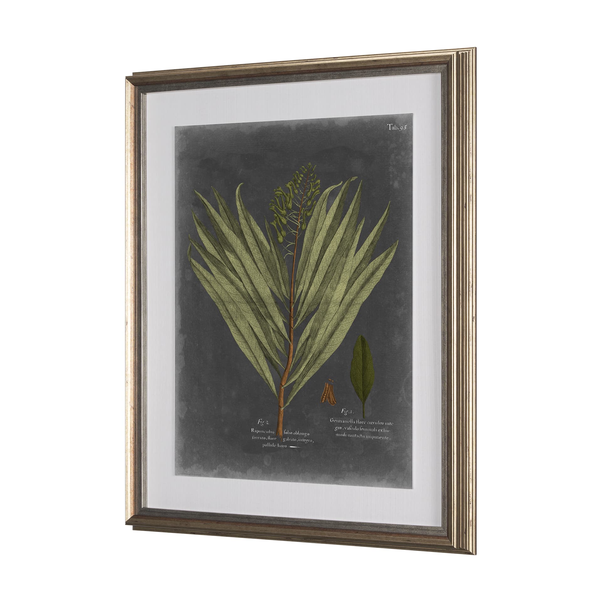 Foliage Dramatique II by Vision Studio Hand Embellished Textured Framed Art Print Matted under Glass — product photograph