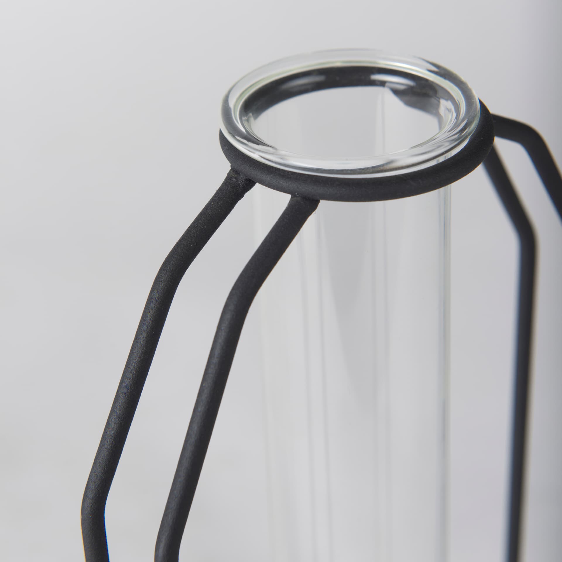 Aria 4.5L x 3.9W x 11.0H Metal and Glass Holder Object — product photograph