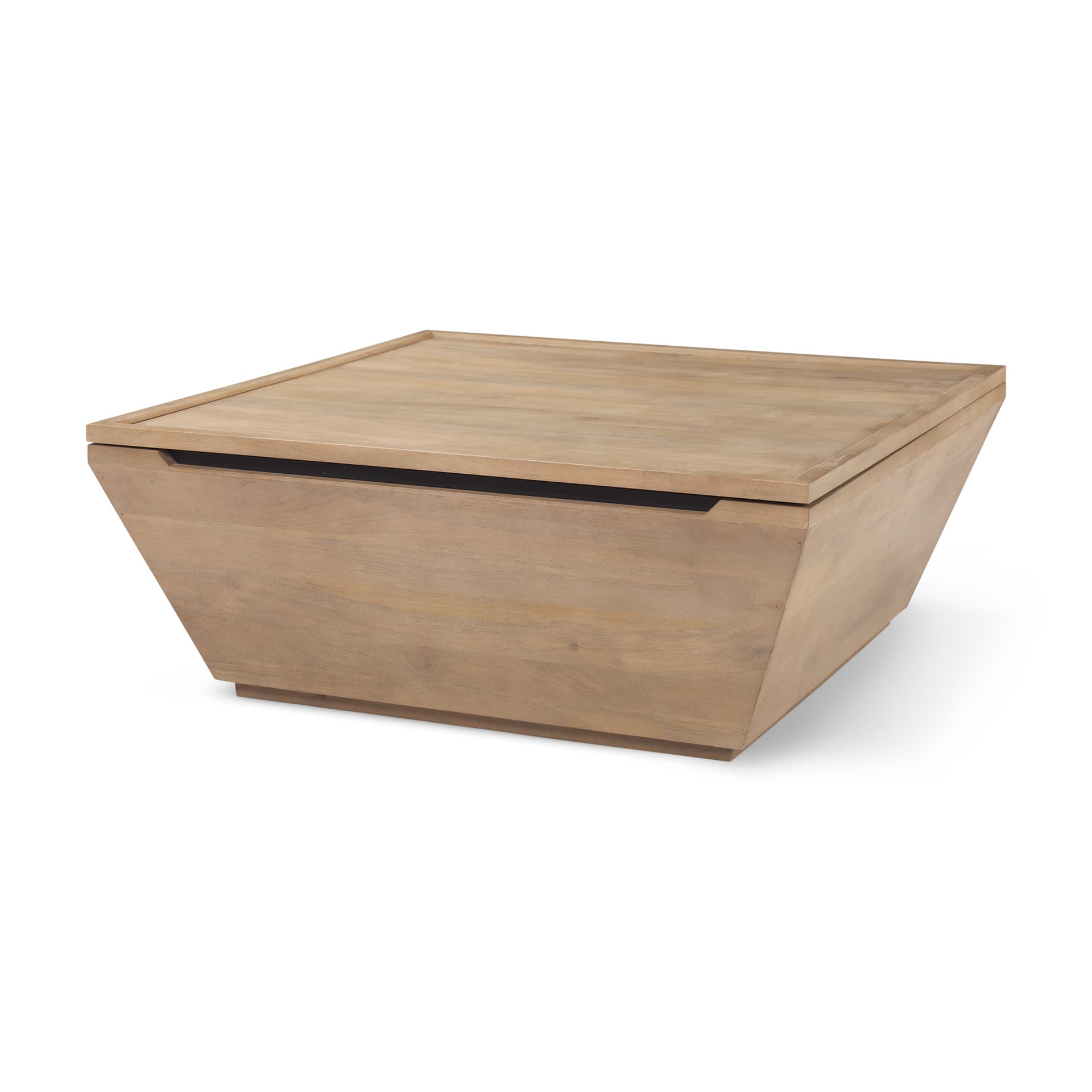 Wyatt 41.0L x 41.0W x 16.0H Brown Wood Angular Coffee Table — product photograph