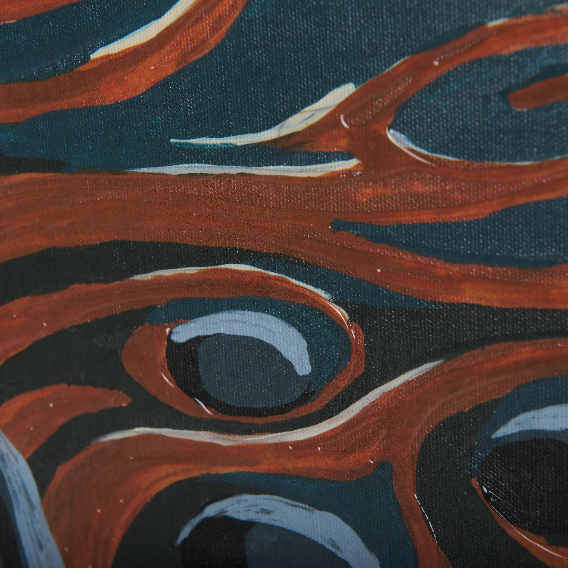 Sea bay at nitght II by Mercana Studio a Hand Embellished Textured Canvas — product photograph