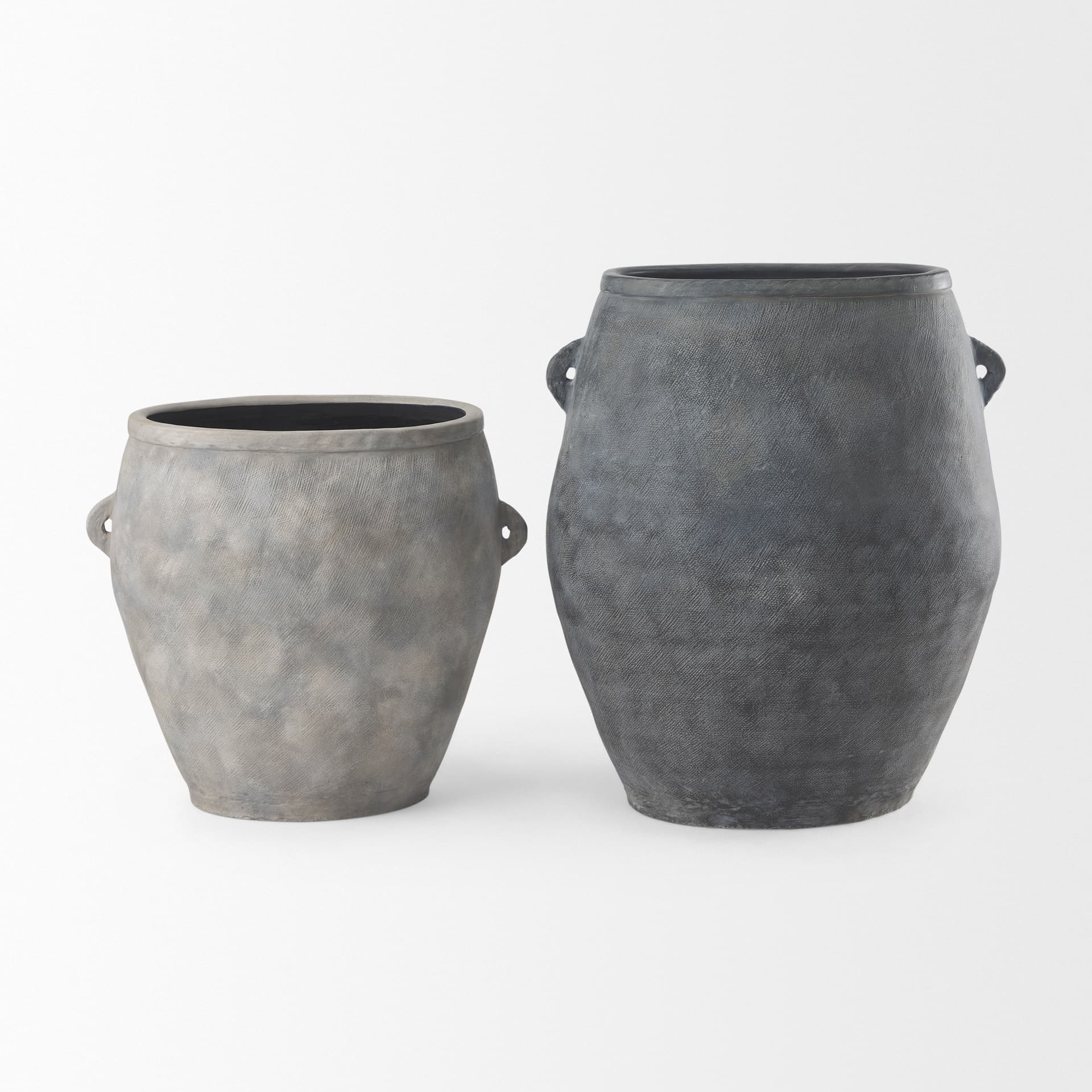 Zuma 27.2L x 18.1W x 24.4H Light Gray Ceramic Floor Vase — product photograph