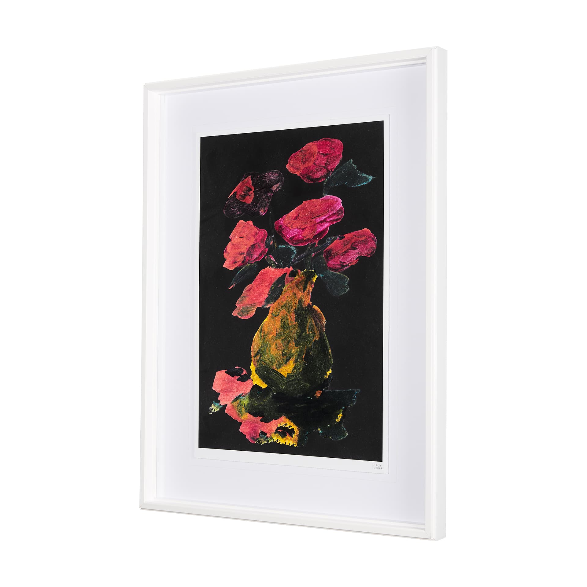 Midnight Flower I by Mercana Studio a Framed Art Print Matted under Glass — product photograph