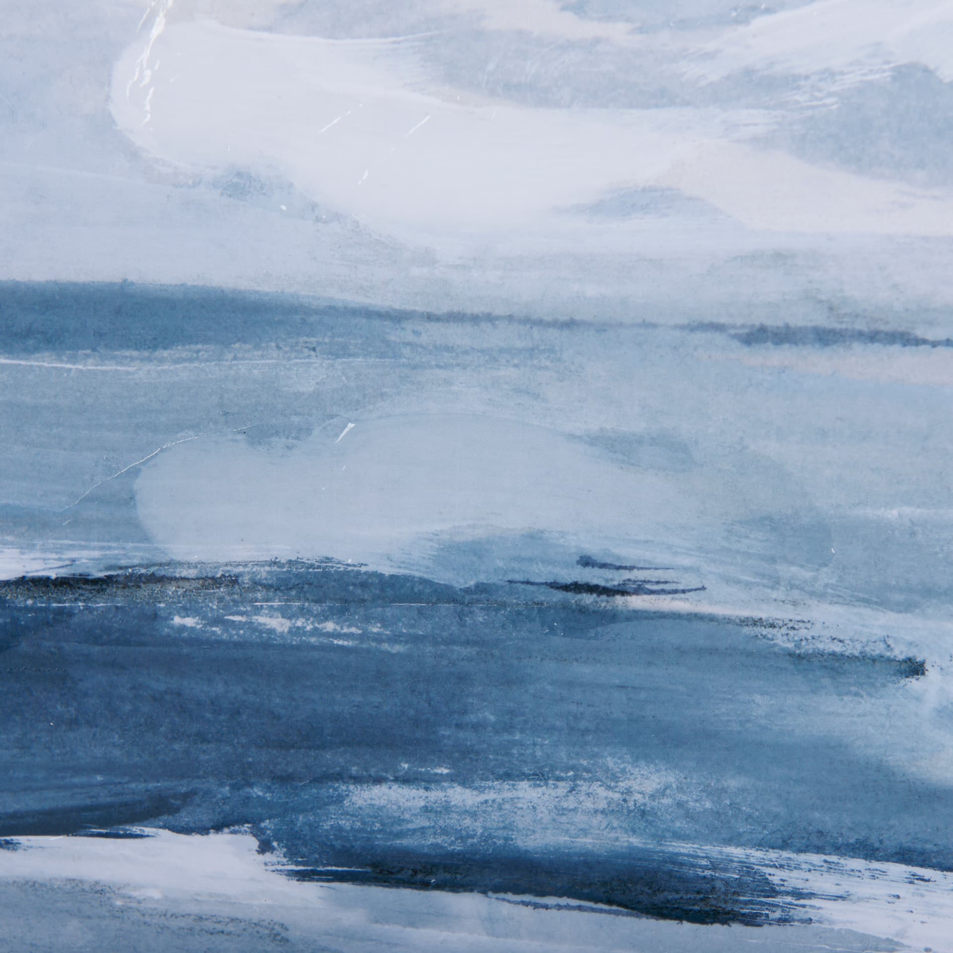 Cloud and Sea by Mercana Studio a Hand Embellished Textured Framed Art Print Matted under Glass — product photograph