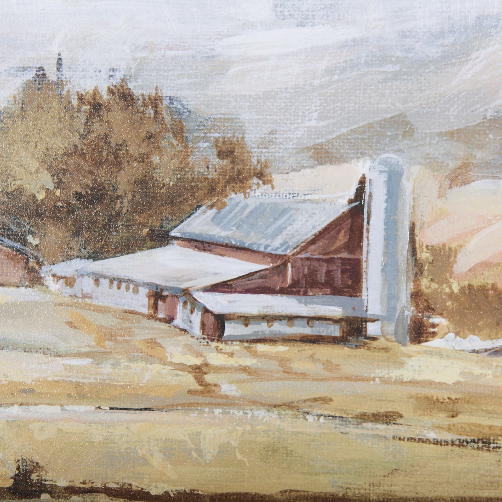 Farmland View II by Mercana Studio a Hand Embellished Textured Framed Art Print — product photograph