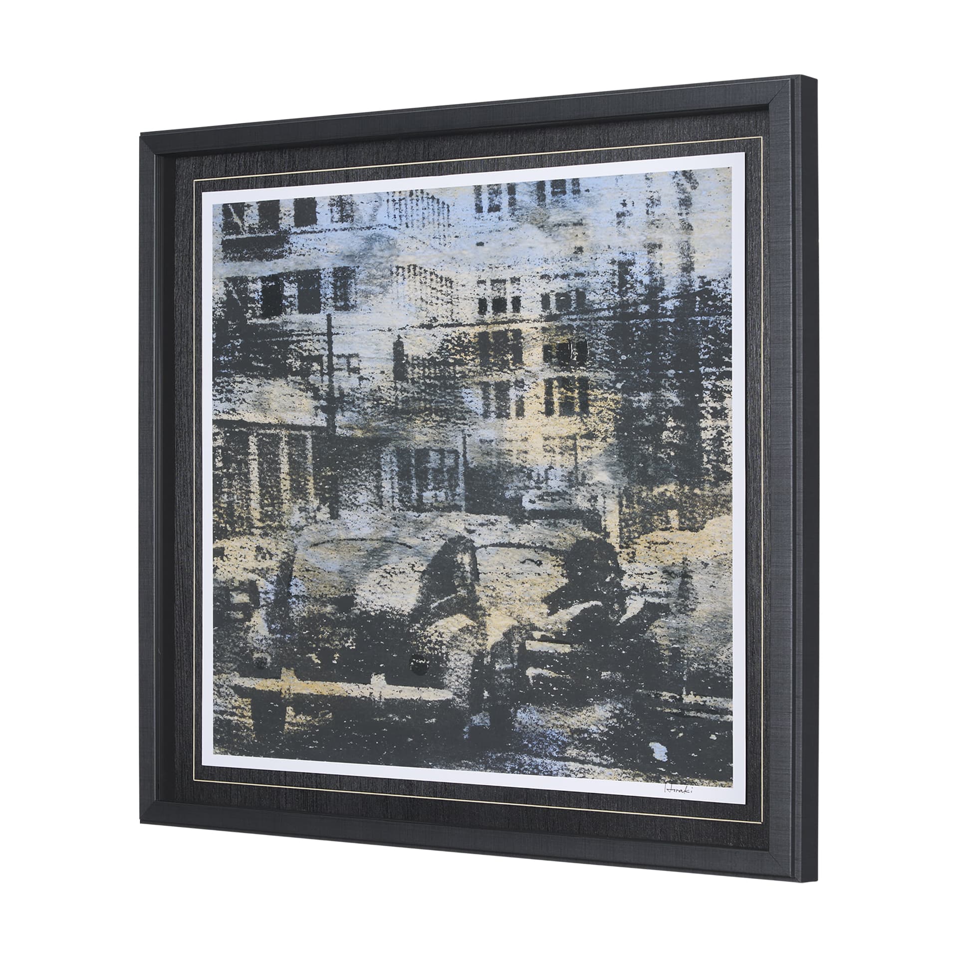 City Vibe III by Mercana Studio a Hand Embellished Textured Framed Art Print Matted under Glass — product photograph