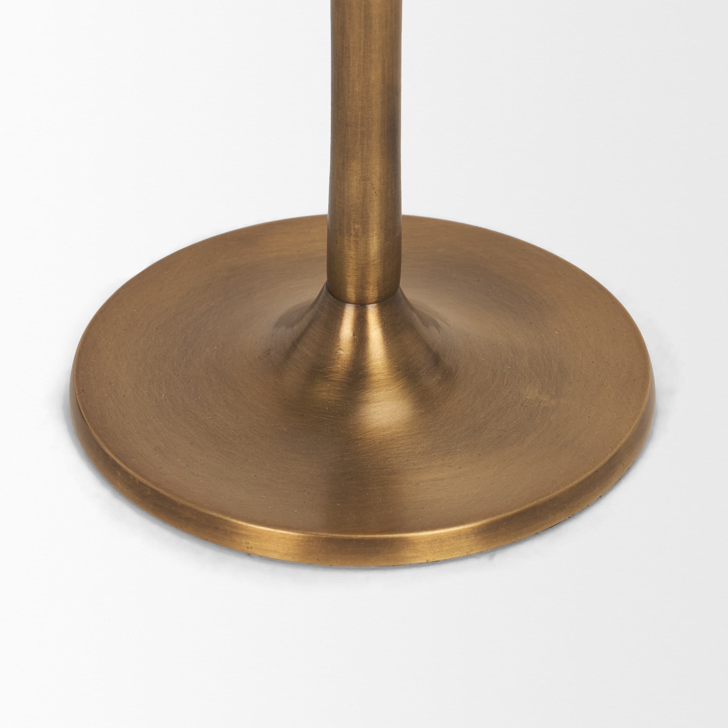 Chantria Small Solid Natural Brass Adjustable Taper Candle Holder — product photograph