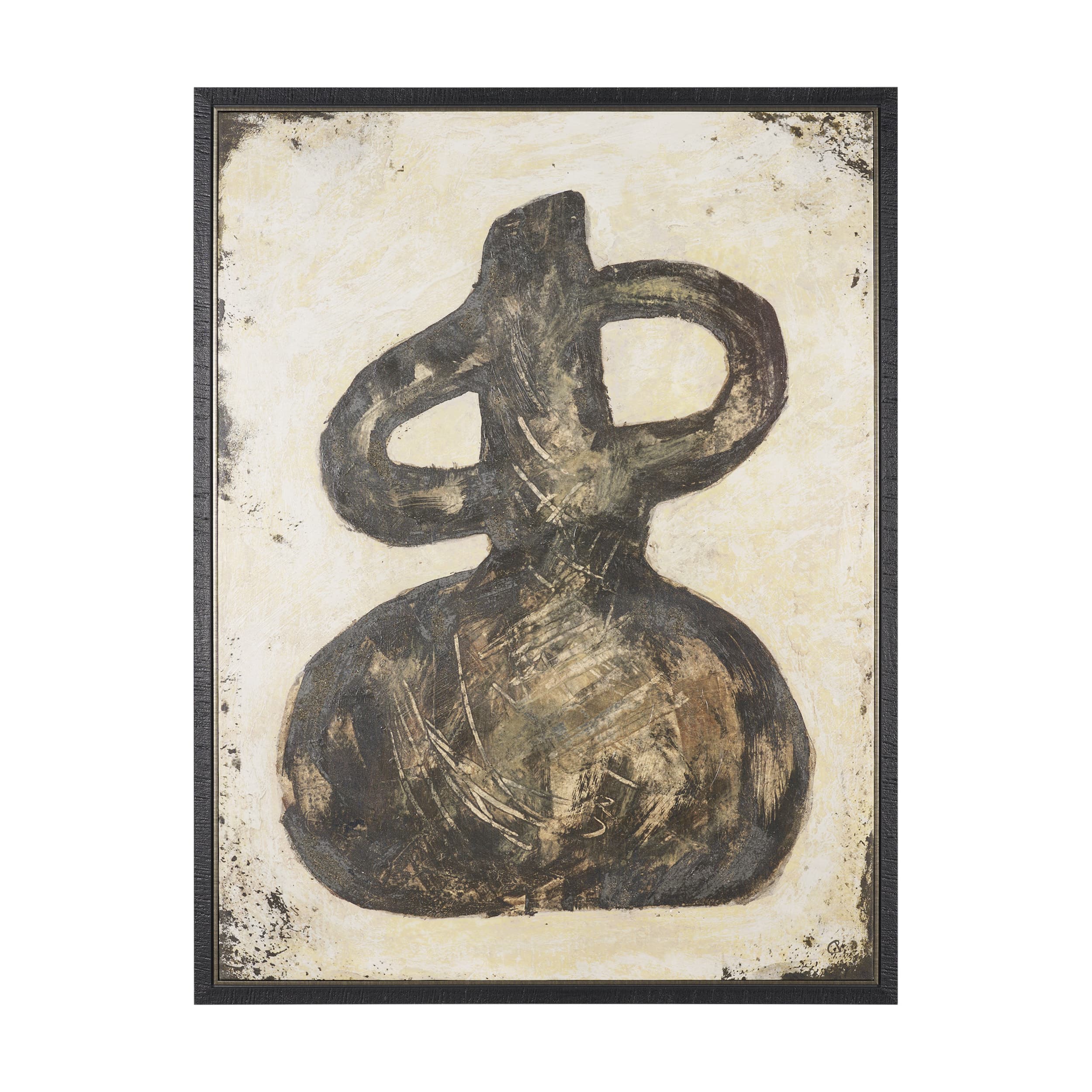 Held in Earth I by Mercana Studio Hand-Embellished Textured Framed Canvas Artwork — product photograph
