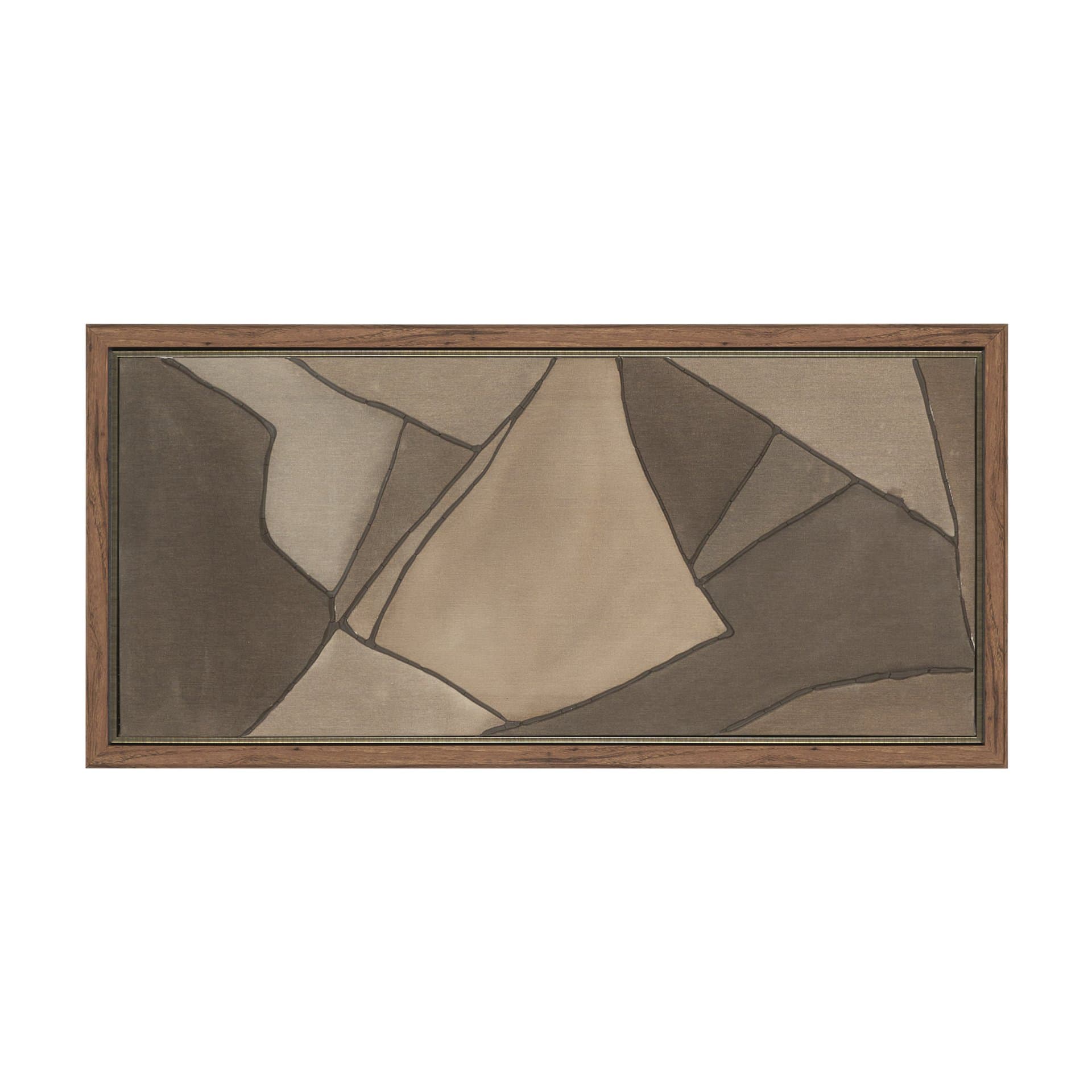 Field Patchwork III by Mercana Studio Handmade Original Framed Canvas Artwork — product photograph