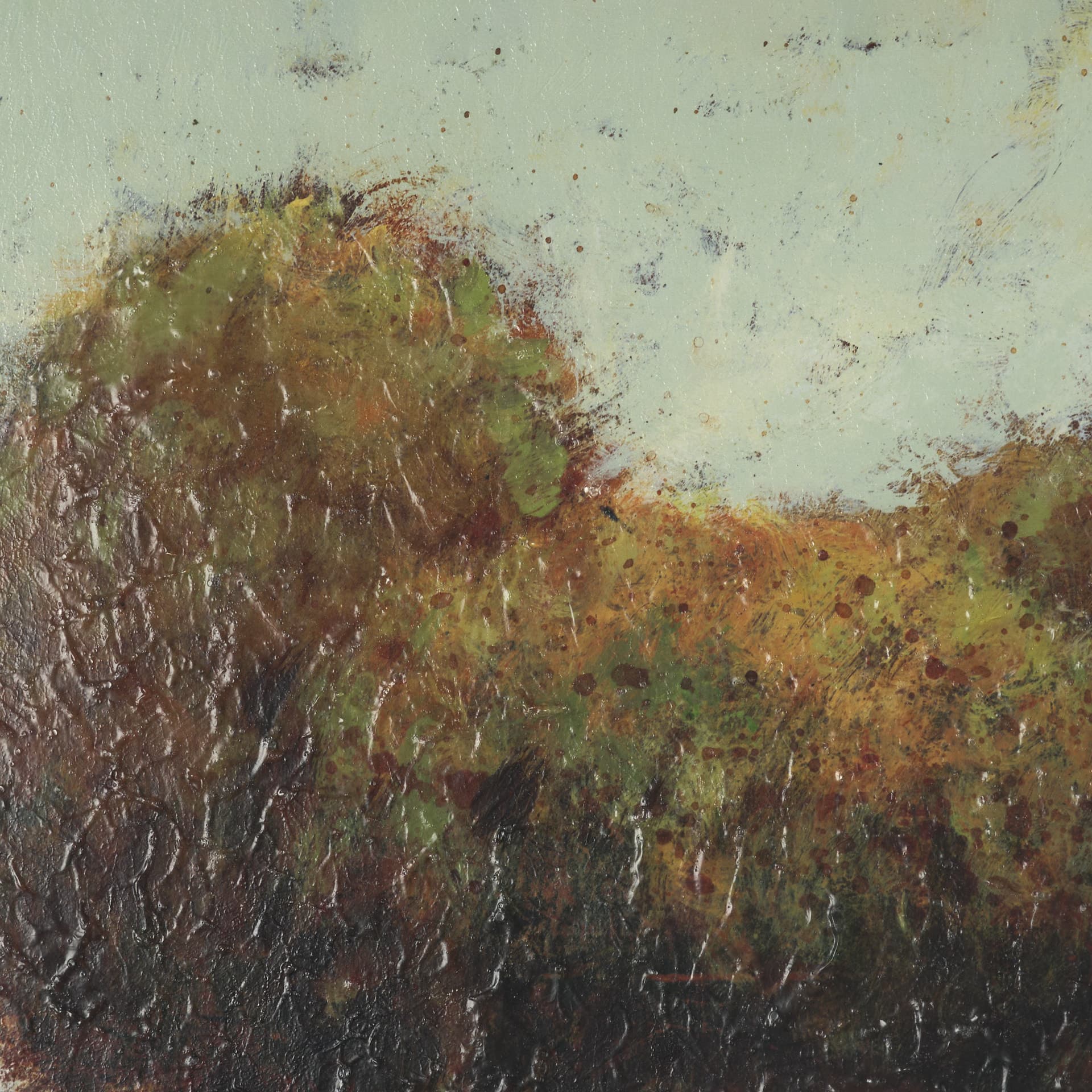 Hidden Grove I by Mercana Studio Hand Embelished Textured Framed Artwork Matted under Glass — product photograph