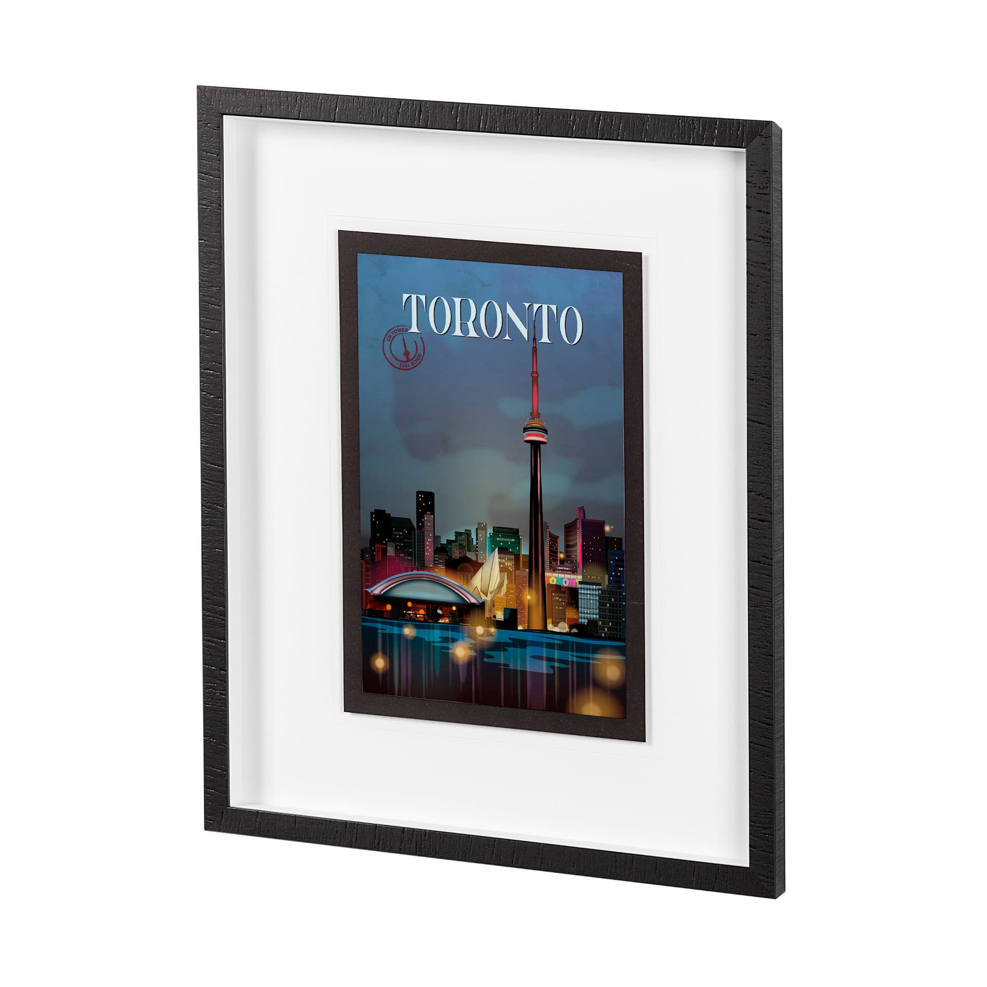 Toronto Go Canada (M) by Mercana Studio a Framed Art Print Matted under Glass — product photograph