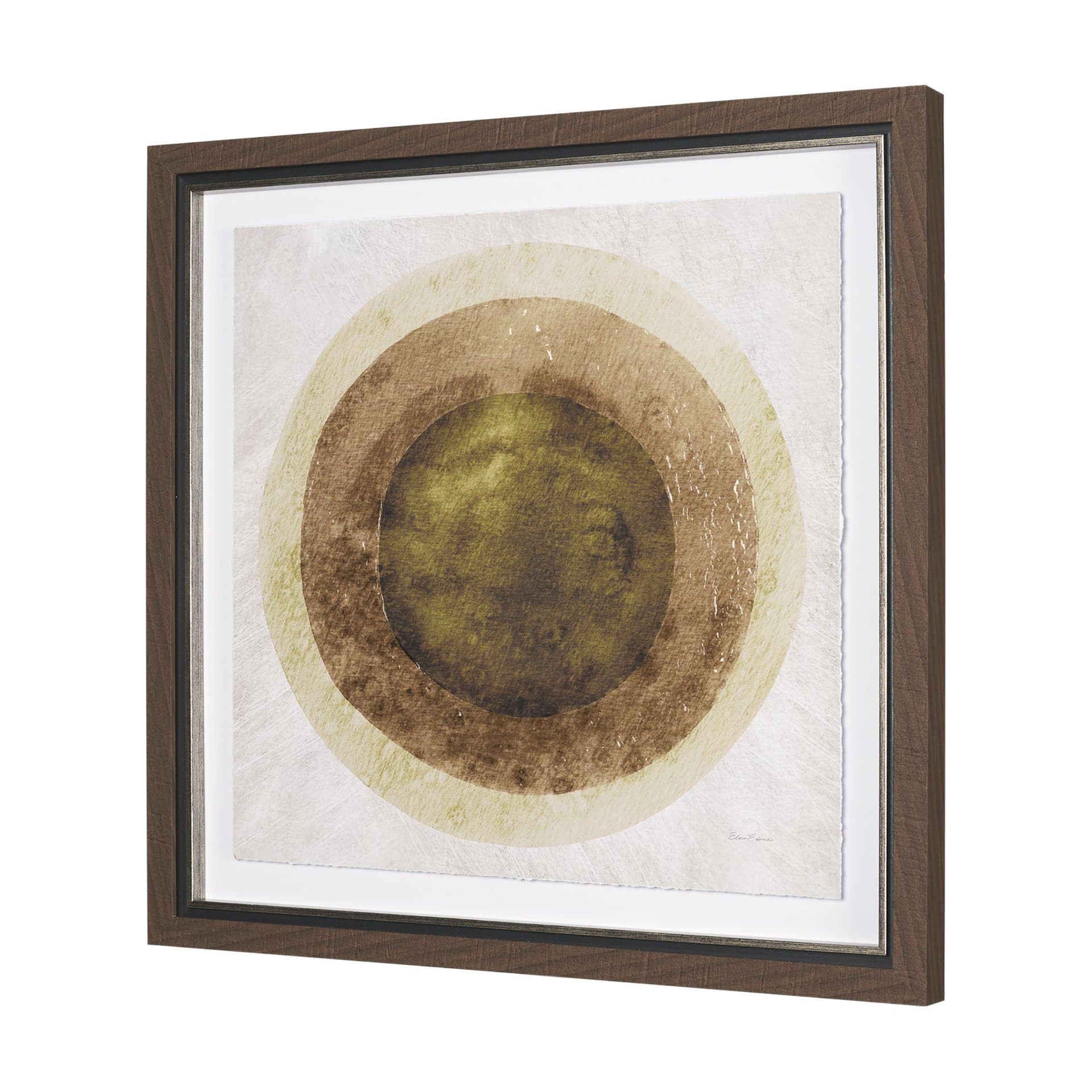 Green Eclipse by Mercana Studio Hand Embellished Framed Print under Glass — product photograph