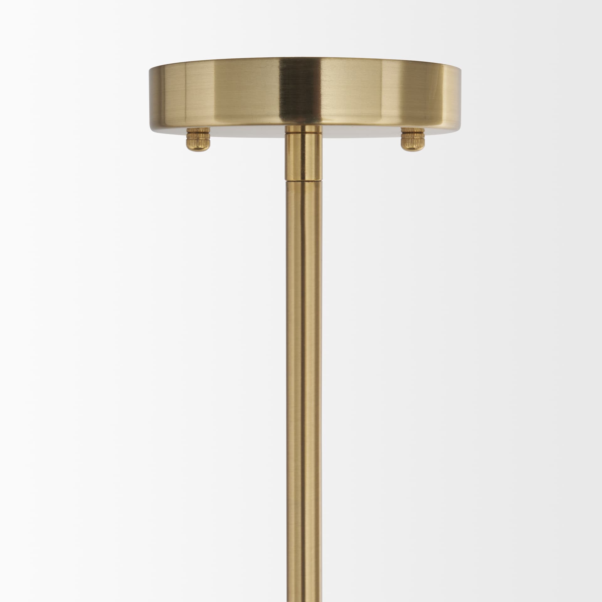 Cybill Brushed Brass w/ White Metal Shade 1-Light Wall Pendant — product photograph