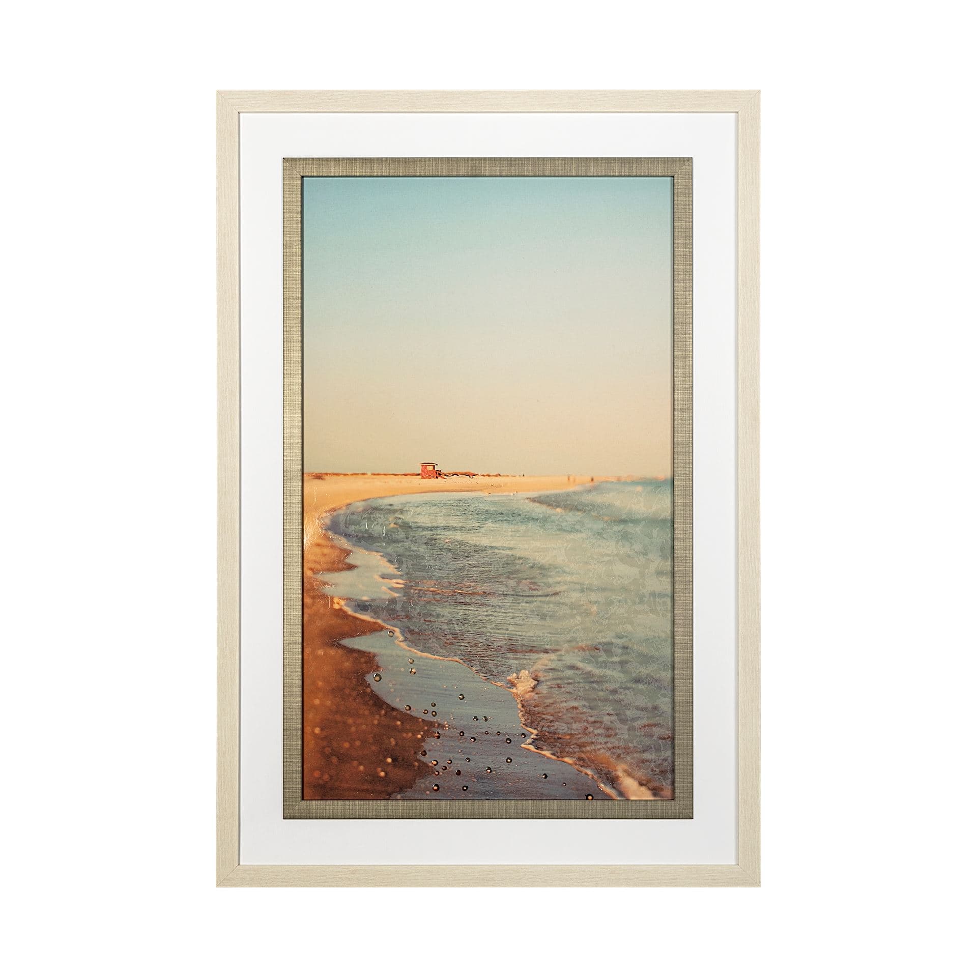 Lido by Alicia Bock a Hand Embellished Textured Framed Photo Art Print Matted under Glass — product photograph