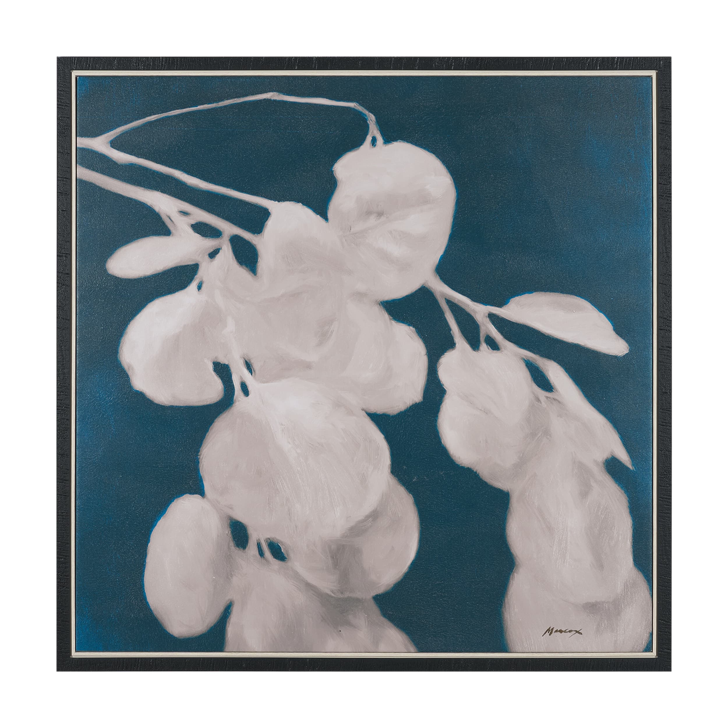 Eucalyptus I by Julianne Marcoux Hand-Embellished Textured Framed Canvas Artwork — product photograph