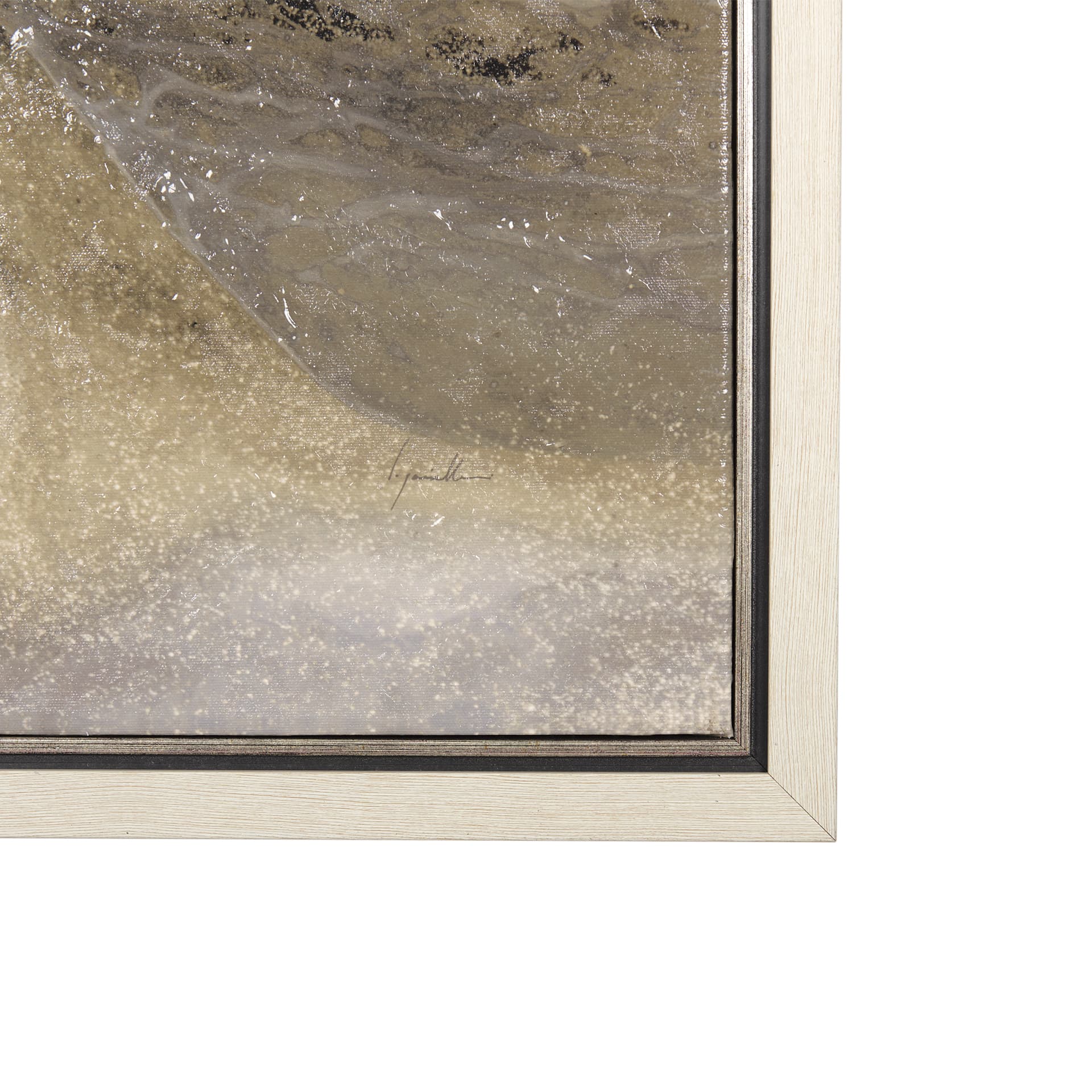 Sandy Waves I by Mercana Studio a Hand Embellished Textured Framed Canvas — product photograph