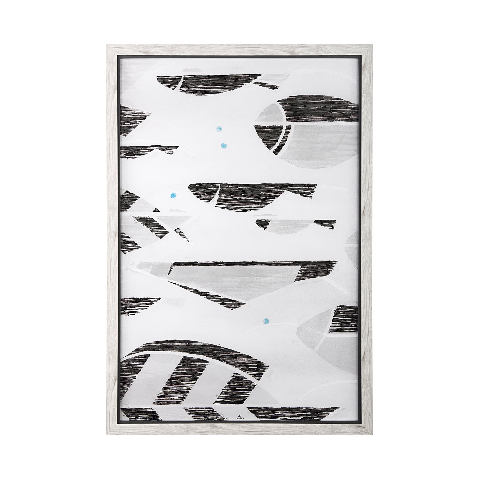 Se Promener I by Mercana Studio a Hand Embellished Textured Framed Art Print Matted under Glass — product photograph