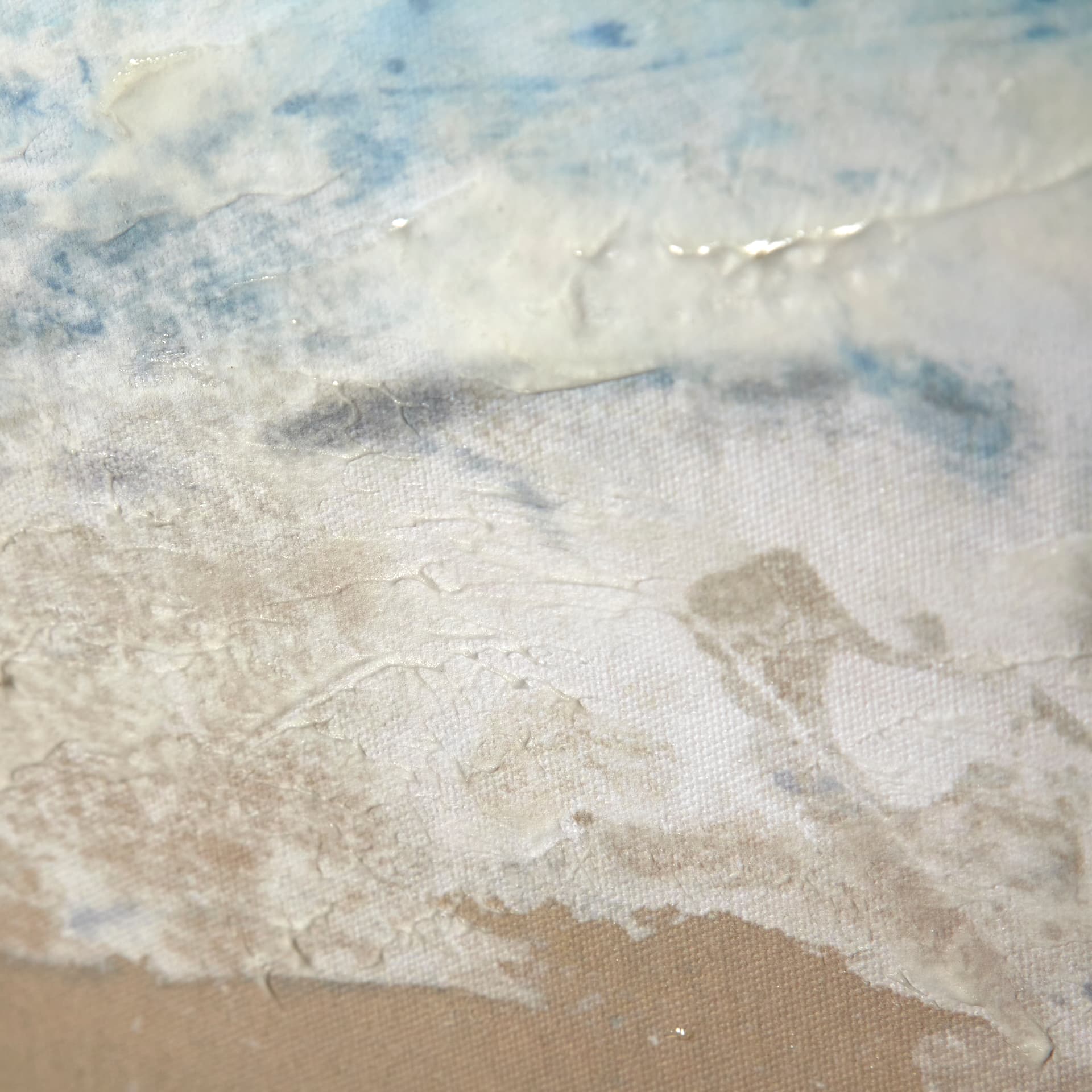 Ebb & Flow I by Victoria Borges a Hand Embellished Textured Canvas — product photograph