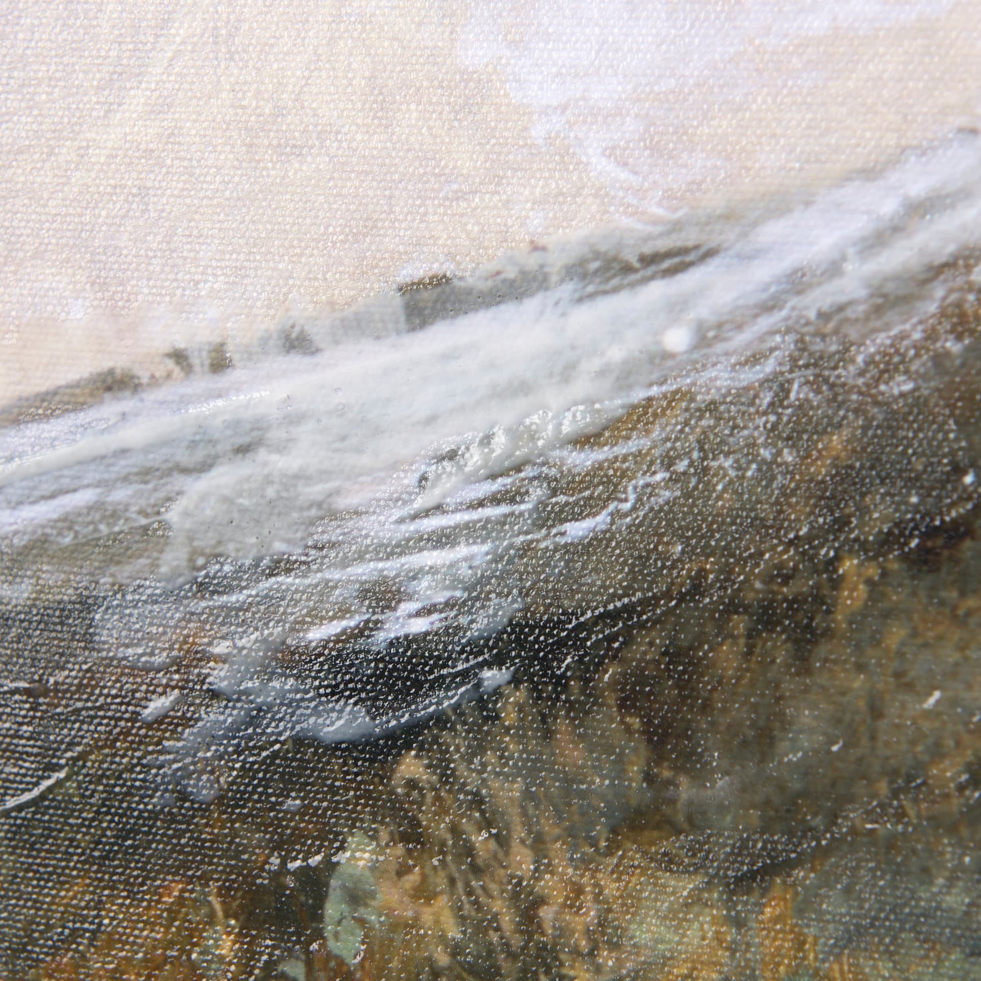River Valley by Mercana Studio a Hand Embellished Textured Framed Canvas — product photograph