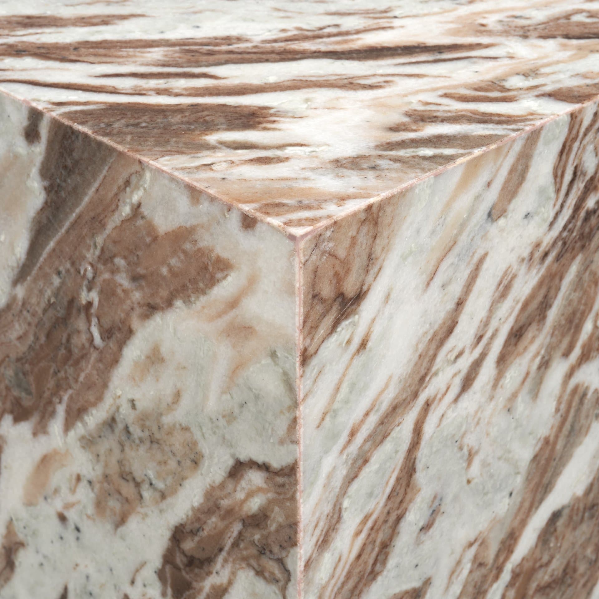 Matteo Solid Pink Marble Square Side Table — product photograph